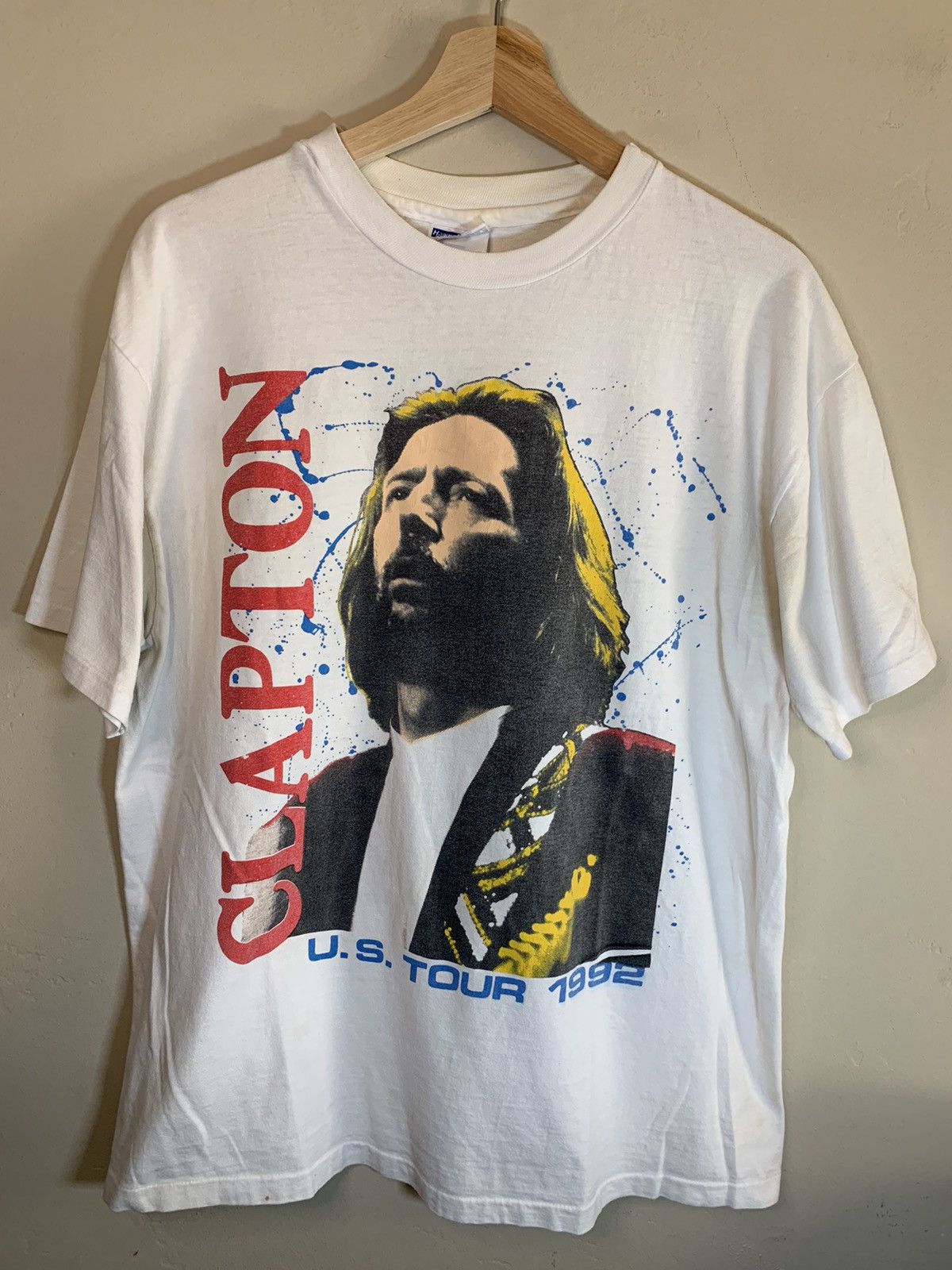 Band Tees × Vintage RARE* Vintage 1992 Eric Clapton USA Tour Single Stitch Shirt Size US L / EU 52-54 / 3 - 1 Thumbnail