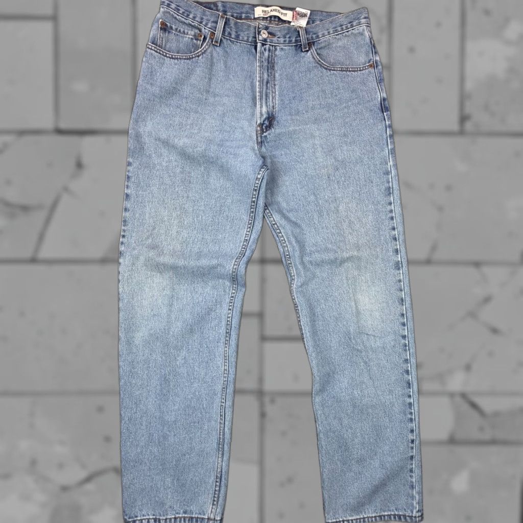 Levi's VINTAGE Levi's Jeans Mens 36x34 Denim Blue 550 Relaxed Tapered Distressed Fade Jeans Size US 36 / EU 52 - 1 Thumbnail