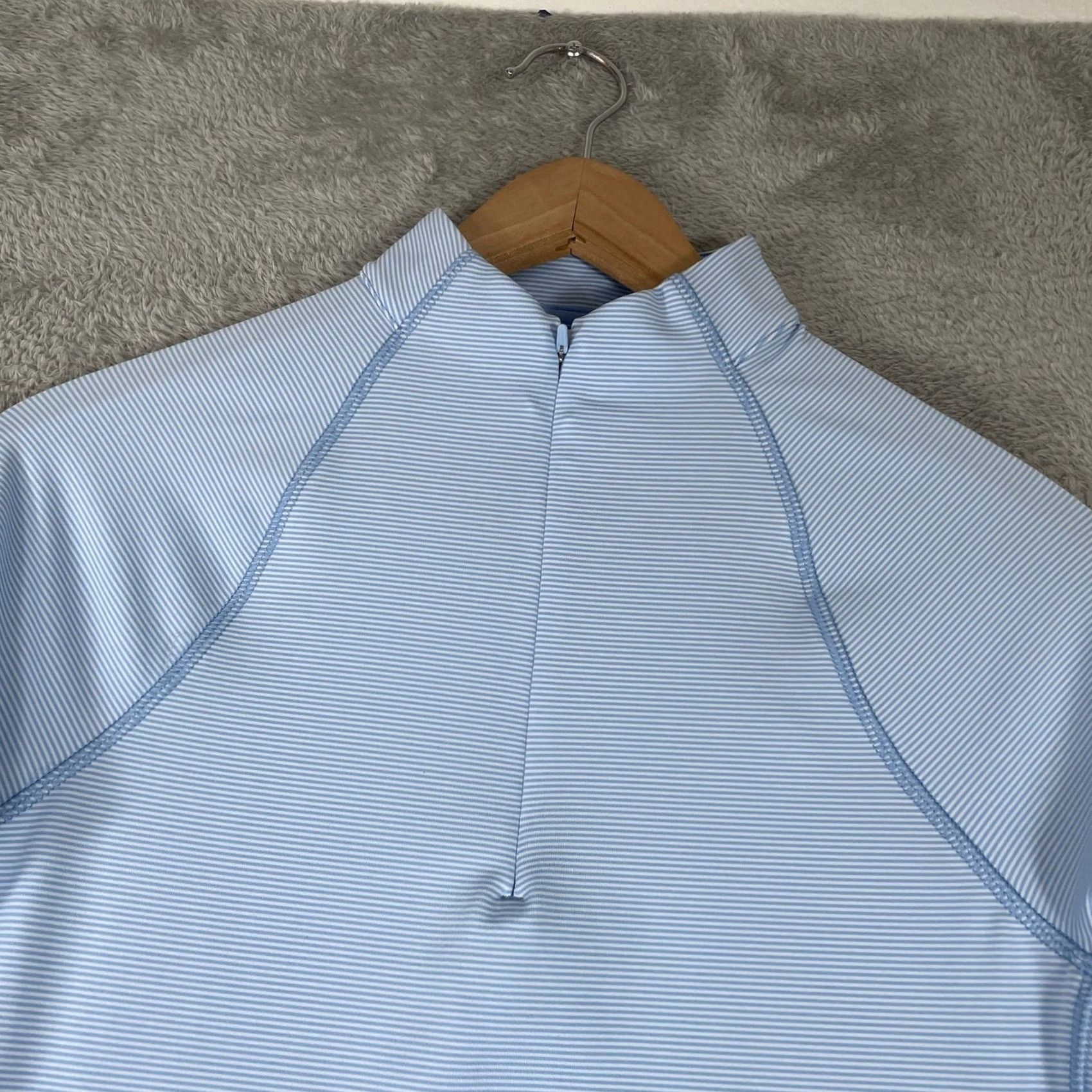 Peter Millar Peter Millar Pullover Womens S Blue Quarter Zip Striped Desert Classic Golf Size S / US 4 / IT 40 - 2 Thumbnail