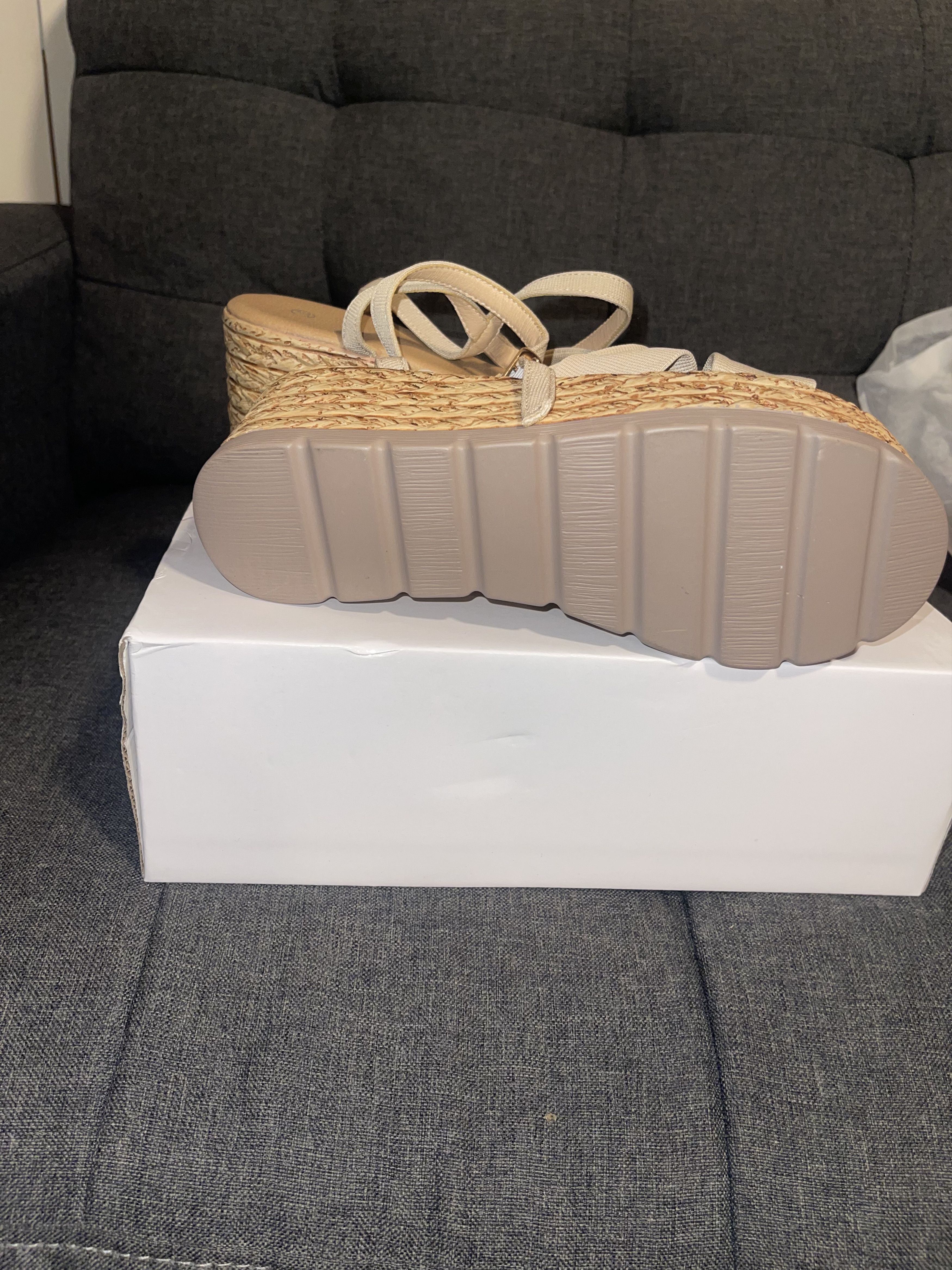Other Women’s Beige Platform Sandals Size US 6.5 / IT 36.5 - 5 Thumbnail