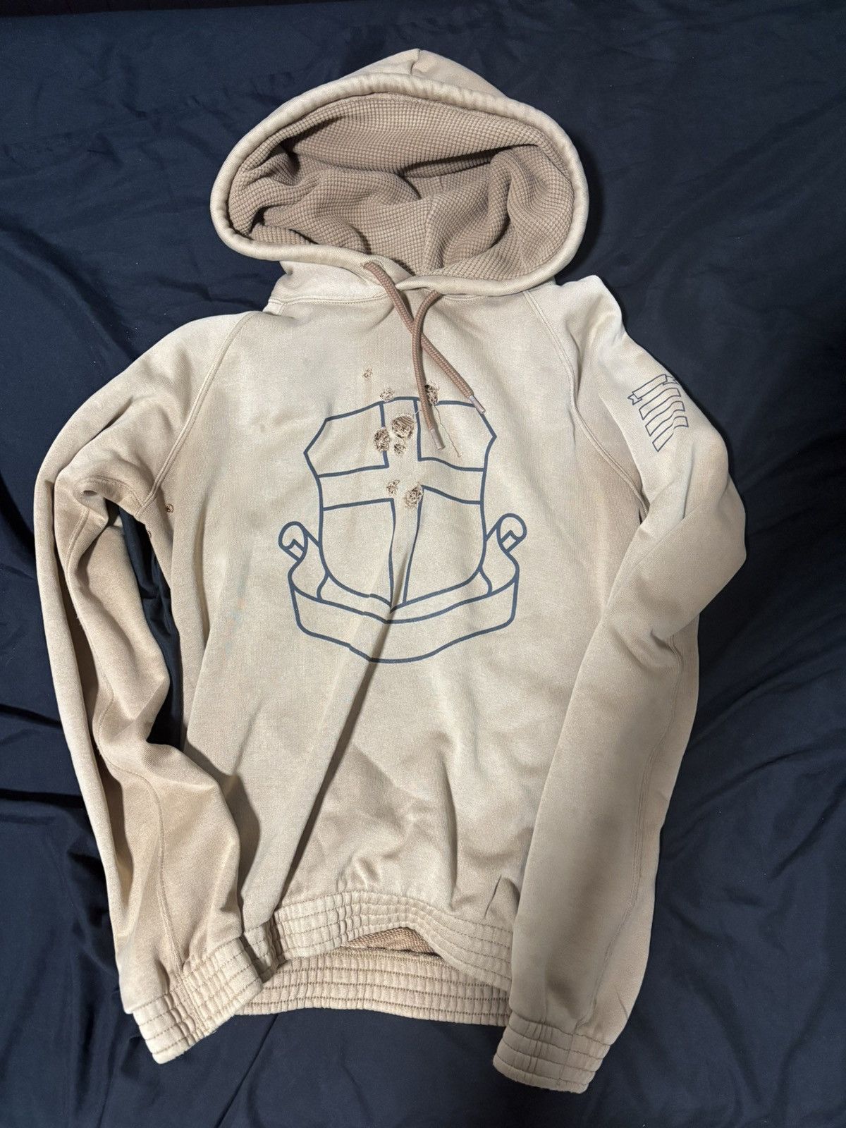 Number (N)ine Number Nine Shield Ripped Shotgun Hoodie NN | Grailed