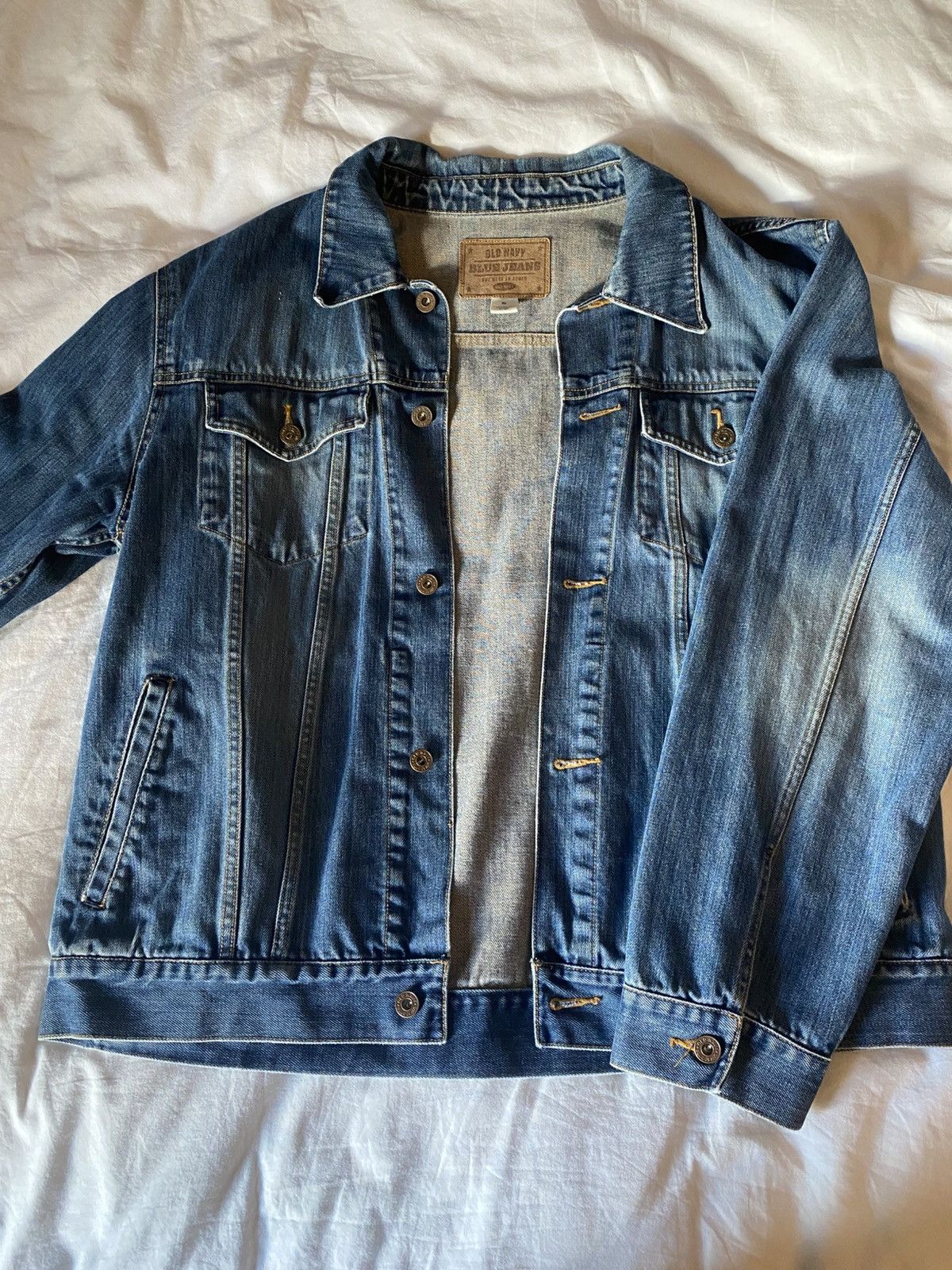 Old Navy × Vintage Old School Denim Jean Jackey Size US XL / EU 56 / 4 - 1 Thumbnail