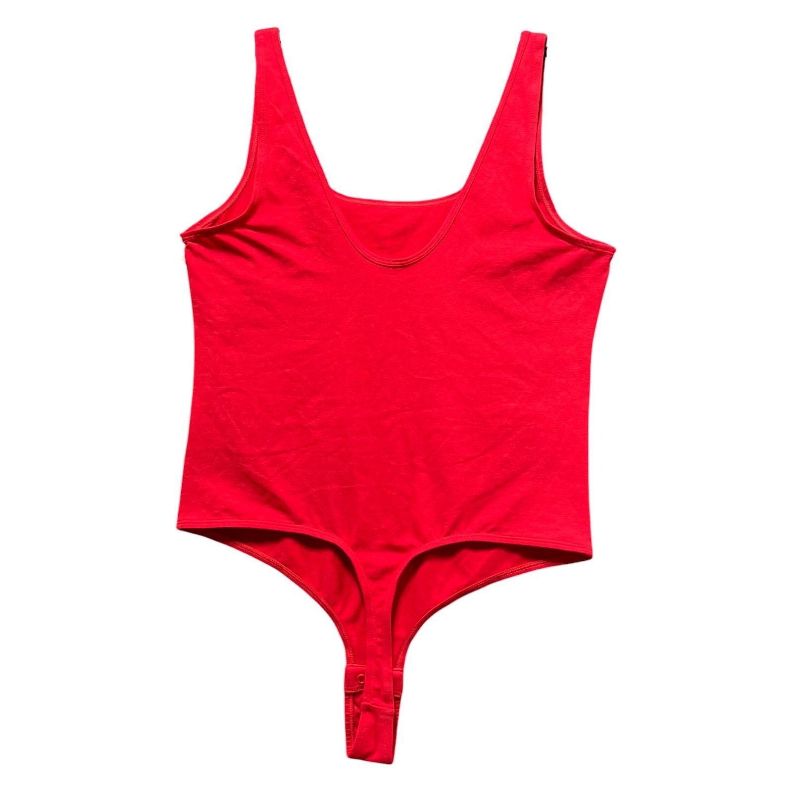 Other Auden - Women's Cotton Bodysuit - Red - Extra Large Size ONE SIZE - 4 Thumbnail