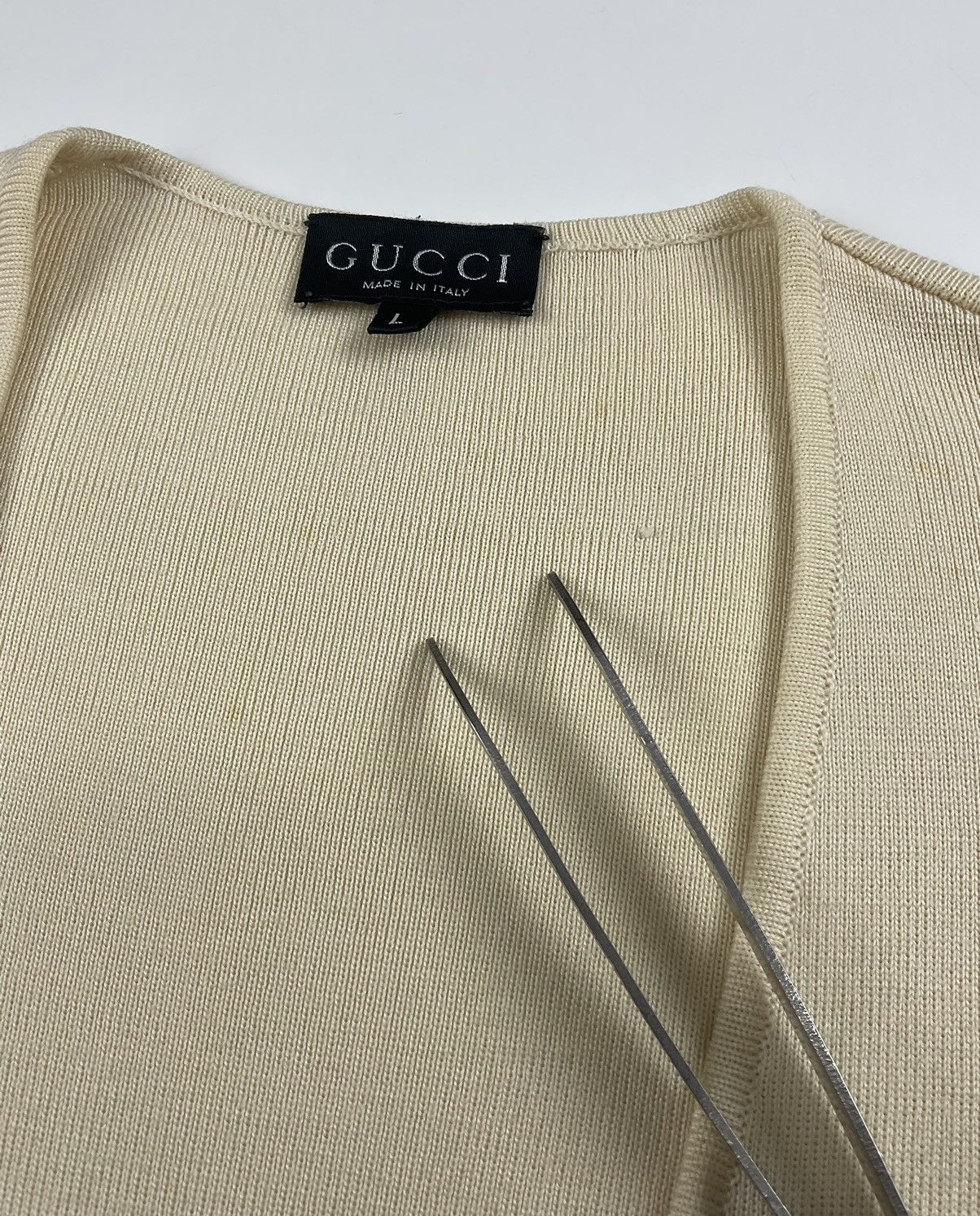 Gucci Gucci S/S'97 Wool Silk Cashmere Blend Knit Top Cardigan Size L / US 10 / IT 46 - 8 Thumbnail