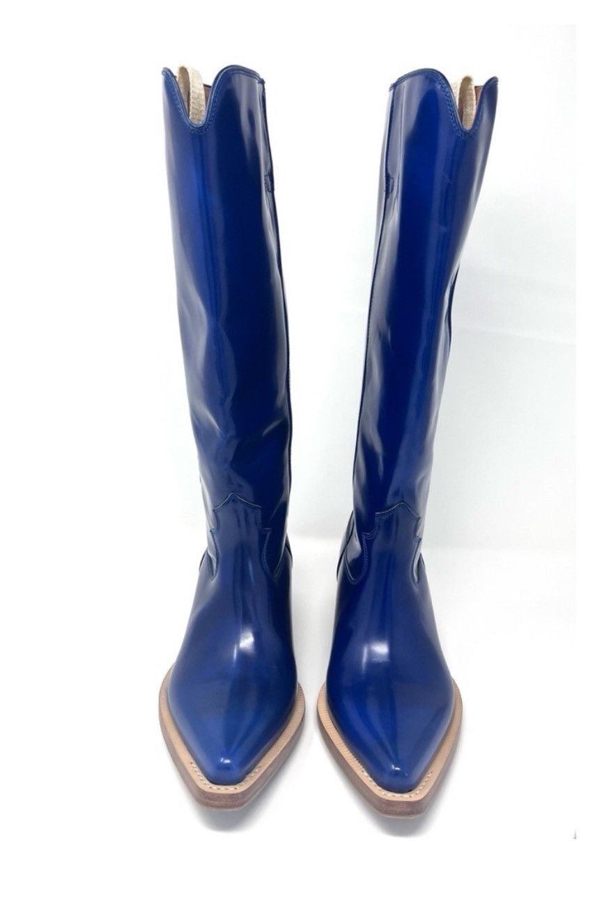 Chloe CHLOÉ Nellie Tall Western Majestic Blue Boots Sz. 6 US Size US 6 / IT 36 - 5 Thumbnail