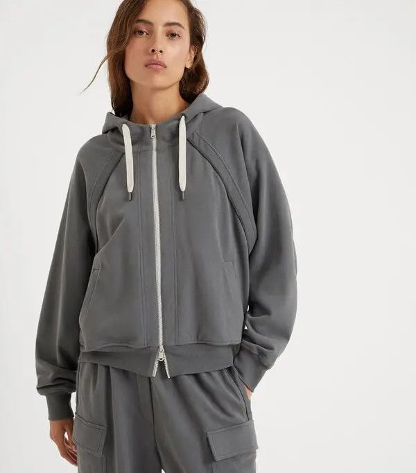 Brunello Cucinelli o1la1rc1a0425 Cardigan Sweatshirt in Grey Size L / US 10 / IT 46 - 2 Thumbnail