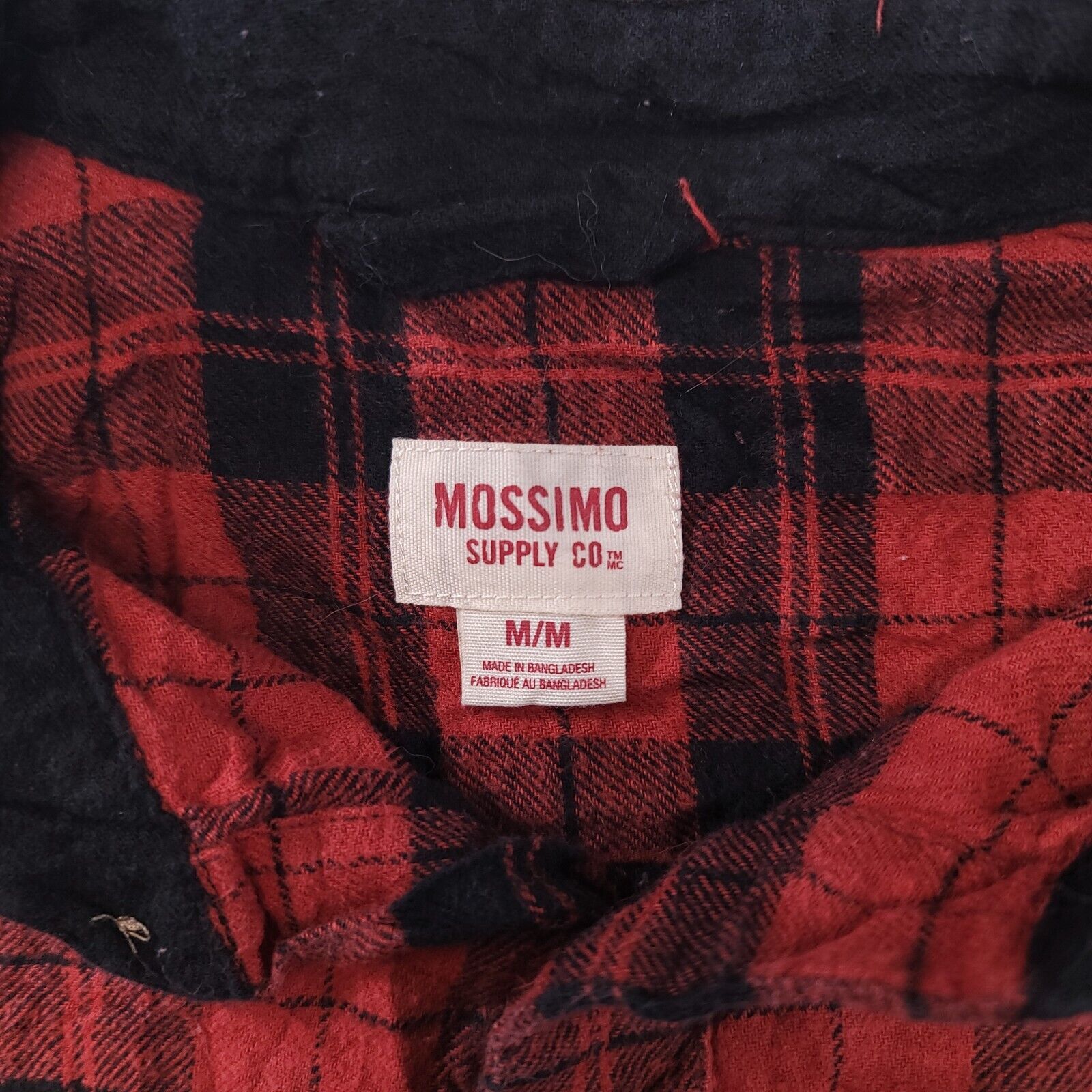 Mossimo Mossimo Tartan Flannel Button Up Shirt Mens Size M Red Black Size US M / EU 48-50 / 2 - 3 Thumbnail