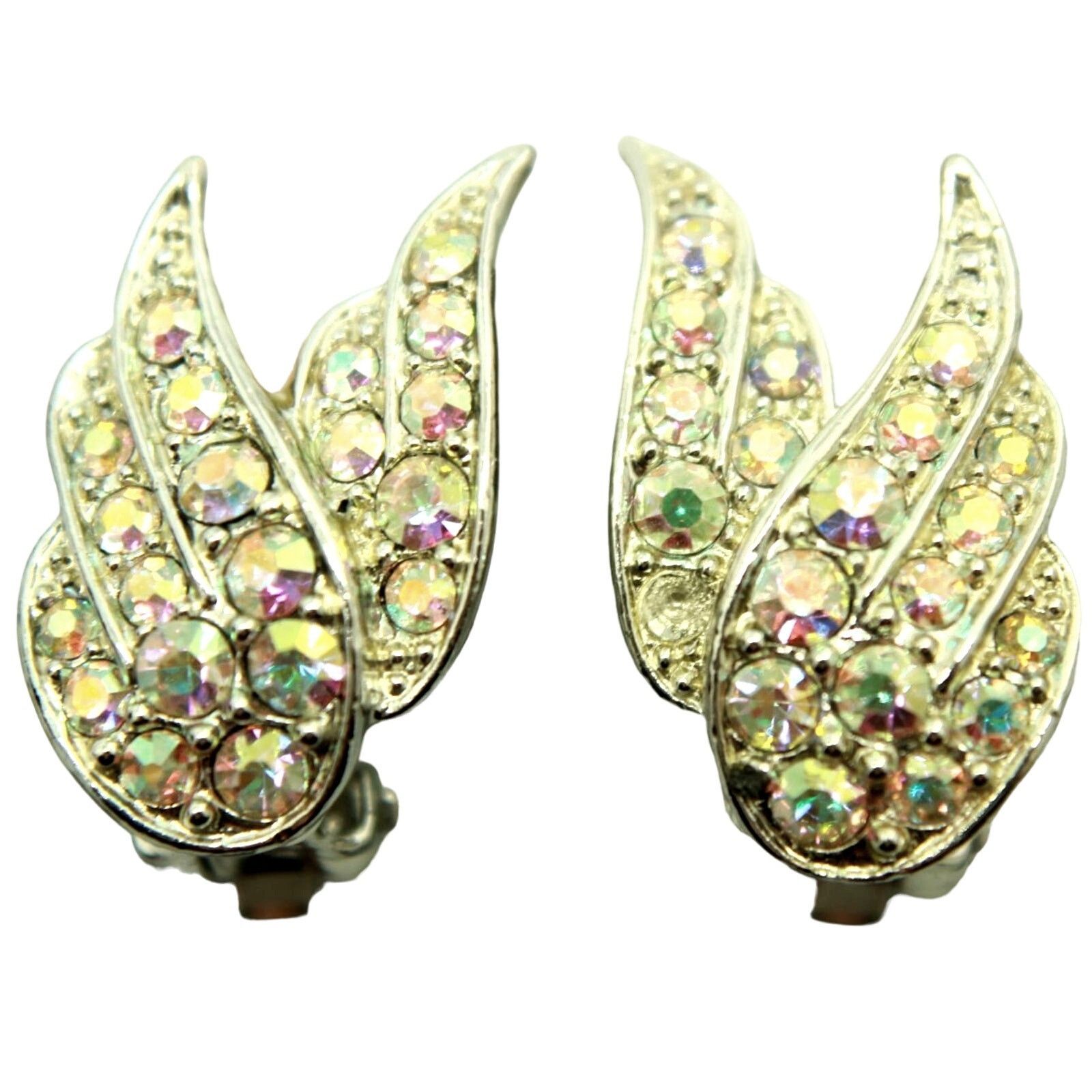 Other Sarah Coventry Aurora Borealis Rhinestone Angel Wing Earring Size ONE SIZE - 1 Thumbnail