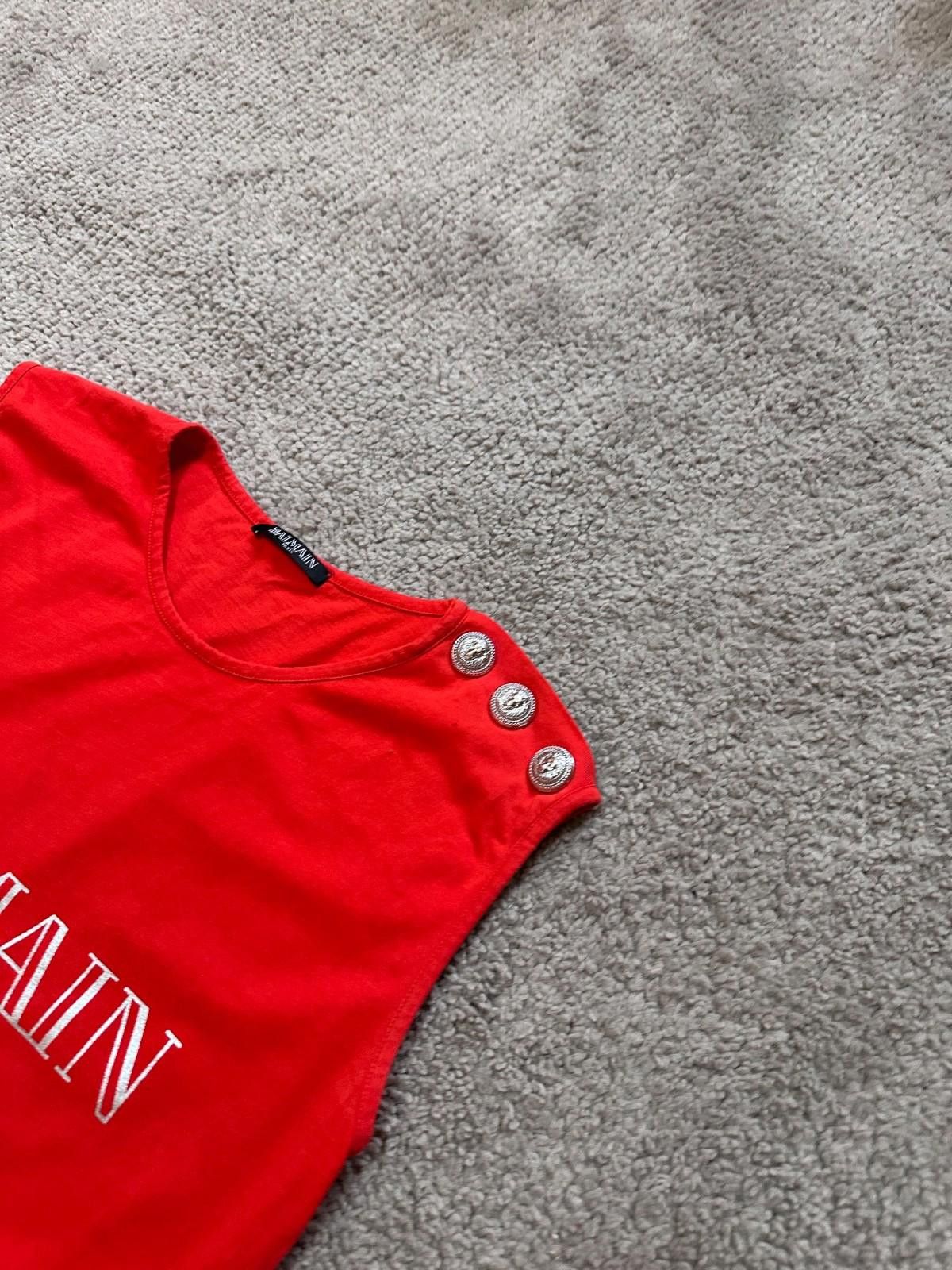 Balmain Balmain Women’s 3 Button Red Logo Tank Top Size 36 Size M / US 6-8 / IT 42-44 - 4 Thumbnail