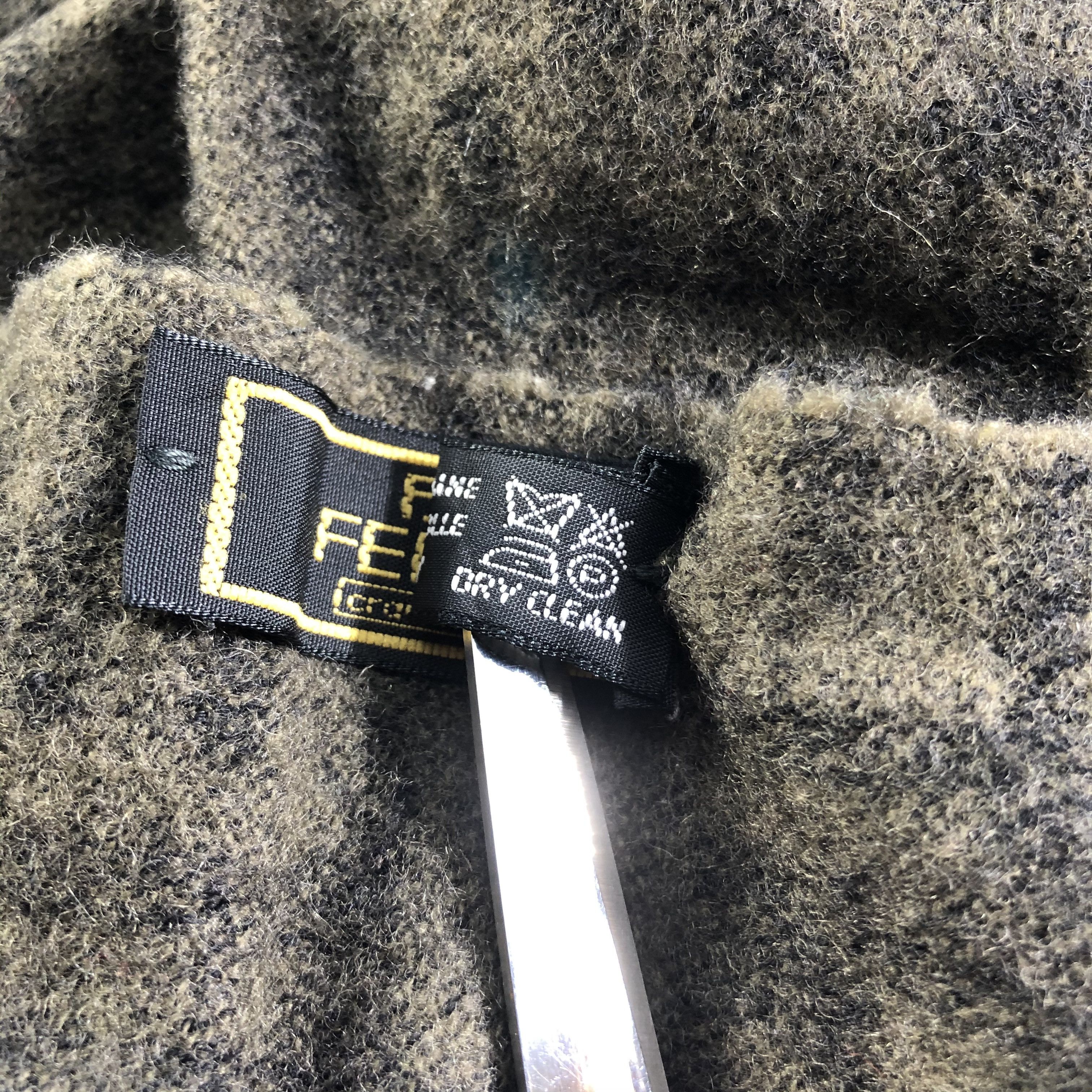 Fendi Fendi Monogram Wool Scarf Muffler Neckwear V2426 Size ONE SIZE - 6 Thumbnail