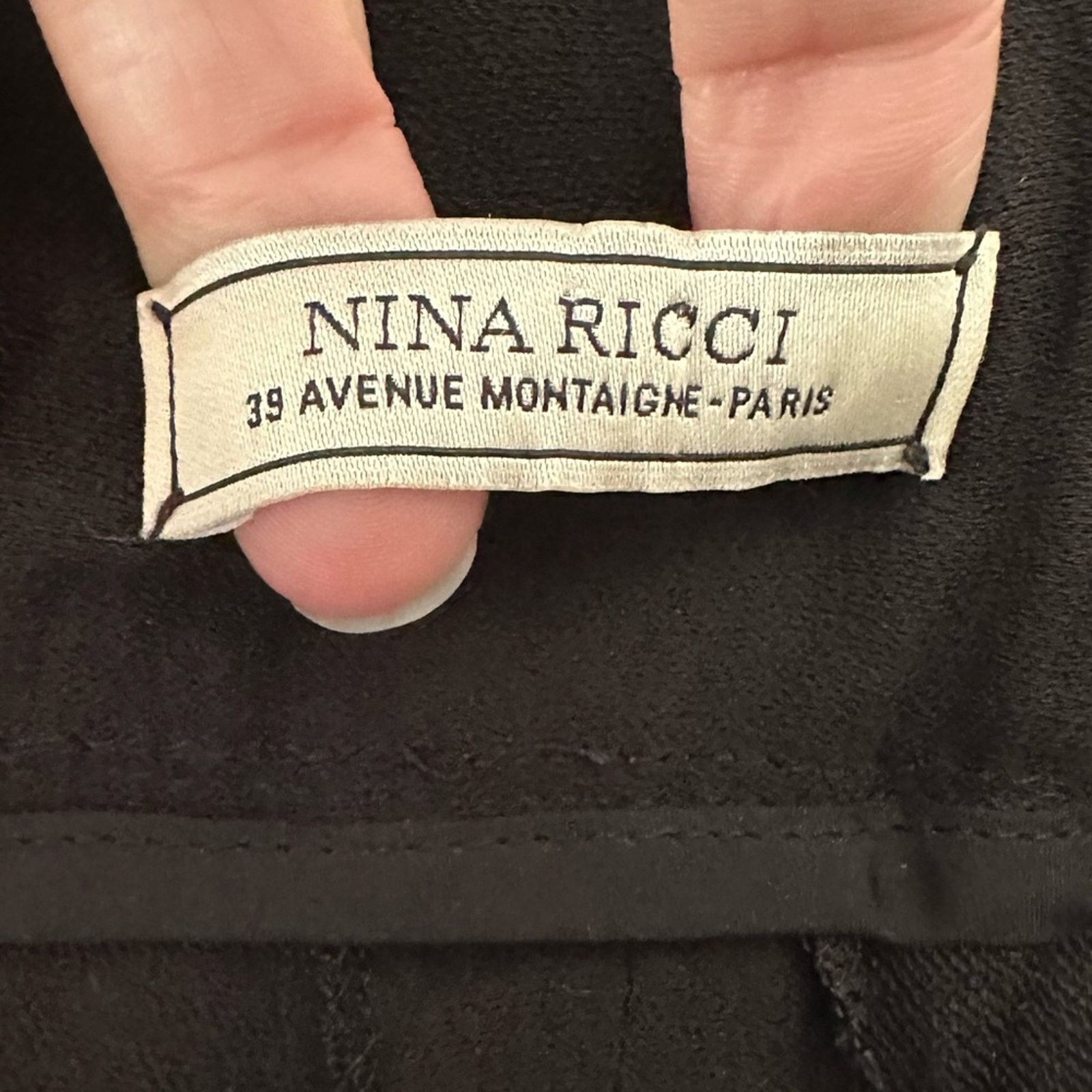 Nina Ricci FW11 Silk Wide leg Trousers Black FR 36 US 4 High rise Pleat Size 26" / US 2 / IT 38 - 2 Thumbnail
