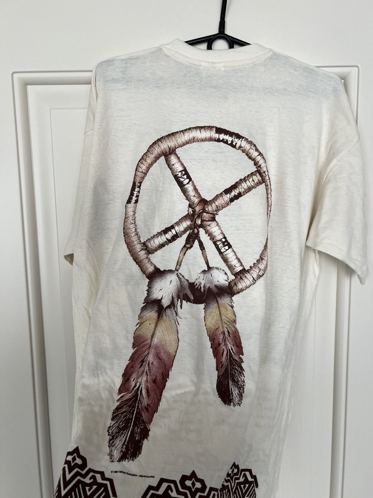 Vintage Vintage 1999 Native American Chief Joseph Wolf Graphic Tee Size US XXL / EU 58 / 5 - 19 Thumbnail