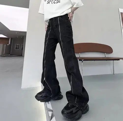 Other Y2K Solid Grey Zipper Jean Size US 30 / EU 46 - 2 Thumbnail