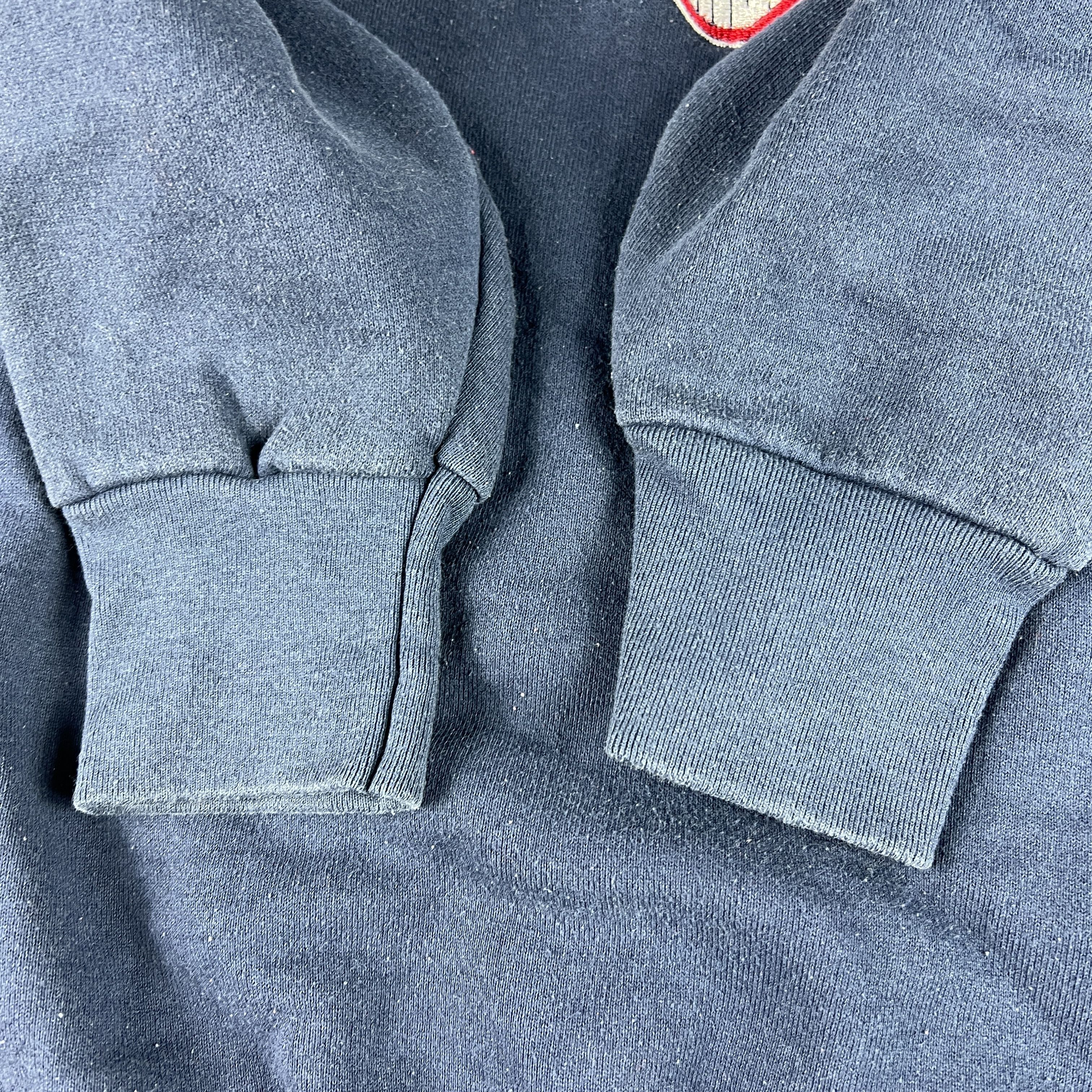 Fruit Of The Loom × MLB × Vintage VTG Cleveland Indians Sweatshirt Faded Embroidered Crewneck Size US L / EU 52-54 / 3 - 6 Thumbnail