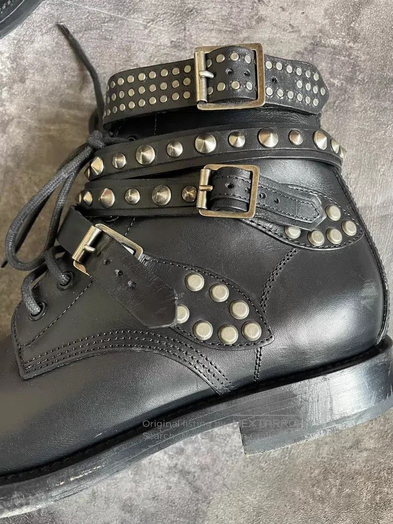 Saint Laurent Paris Saint Laurent Paris Belted Studs Biker Short Boots i Size US 8.5 / EU 41-42 - 5 Thumbnail