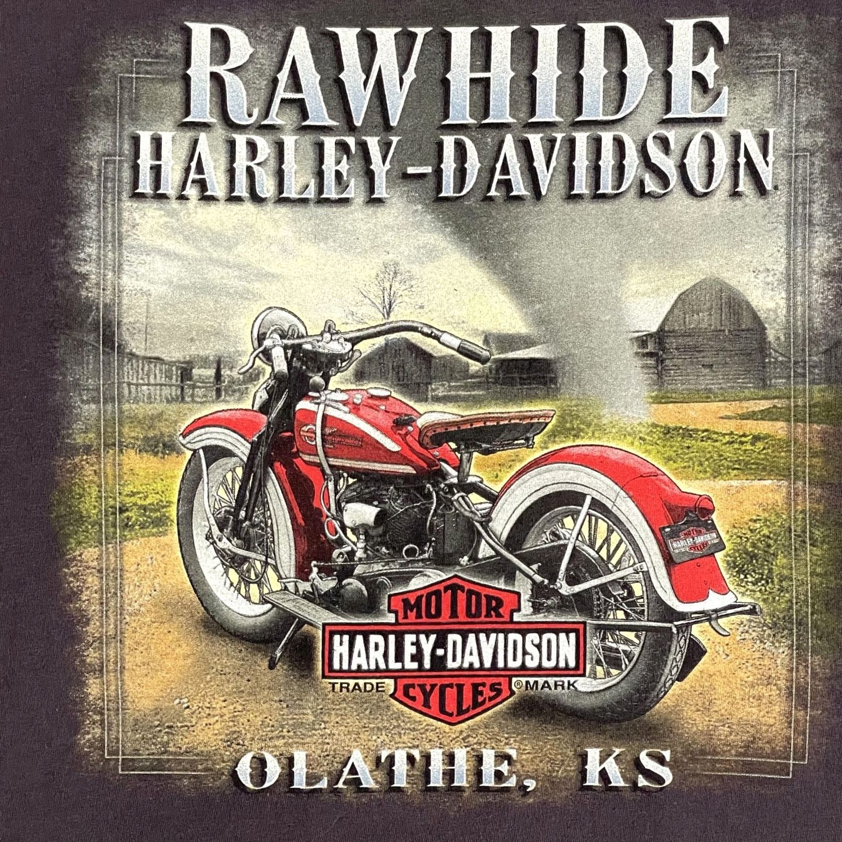 Harley Davidson VINTAGE Harley-Davidson Shirt Mens Large Black Rawhide Olathe KS Sleeveless Biker Y2K Size US L / EU 52-54 / 3 - 6 Thumbnail