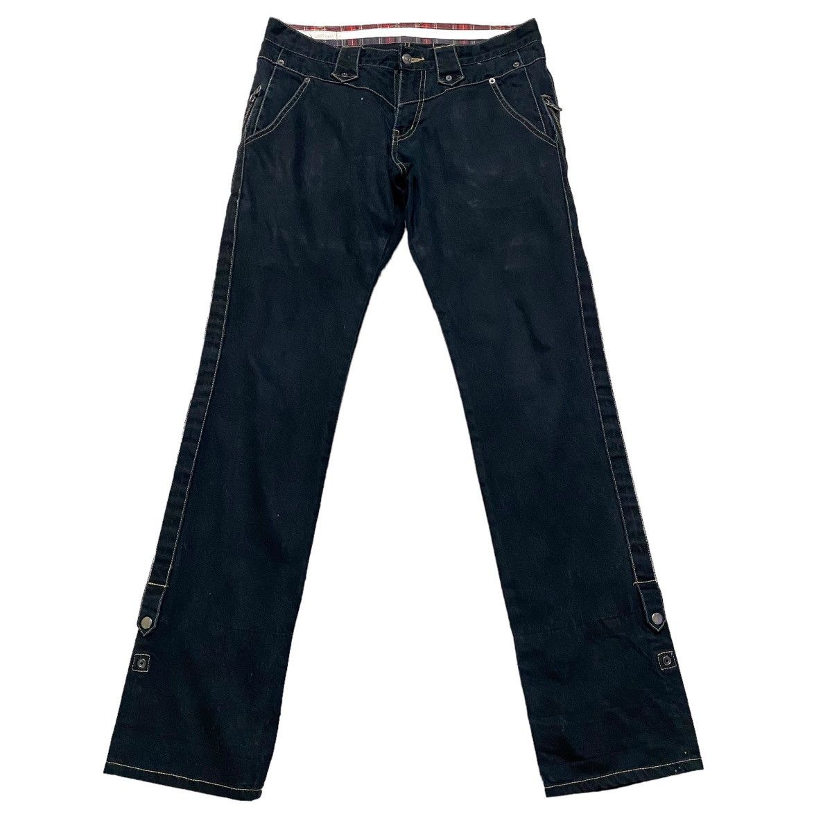 PPFM PPFM Checkered Denim Jeans Cropped Size US 31 - 1 Thumbnail