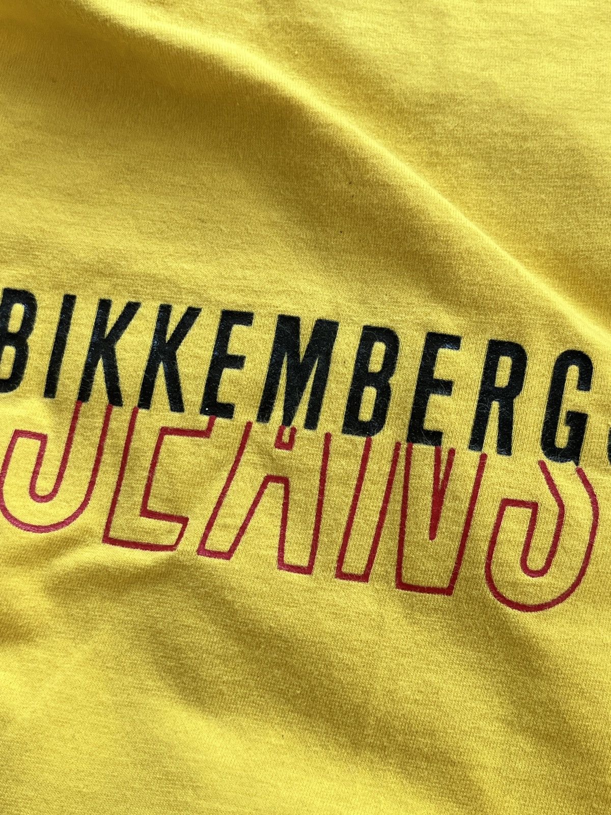 Dirk Bikkembergs × Vintage Bsg dirk bikkembergs jeans yellow tee t-shirt made in Italy Size US S / EU 44-46 / 1 - 7 Thumbnail