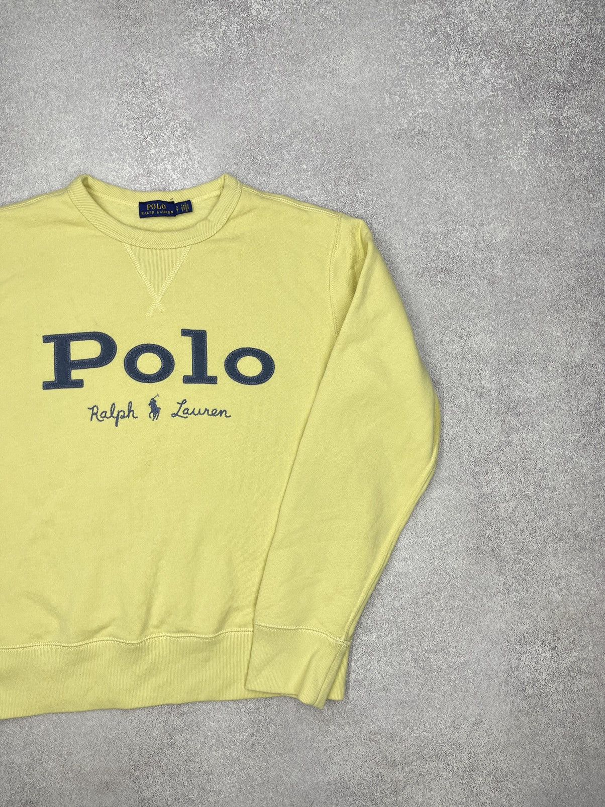 Polo Ralph Lauren Women Polo Ralph Lauren Sweatshirt Yellow Big Logo Y2K Rugby Size S / US 4 / IT 40 - 4 Thumbnail