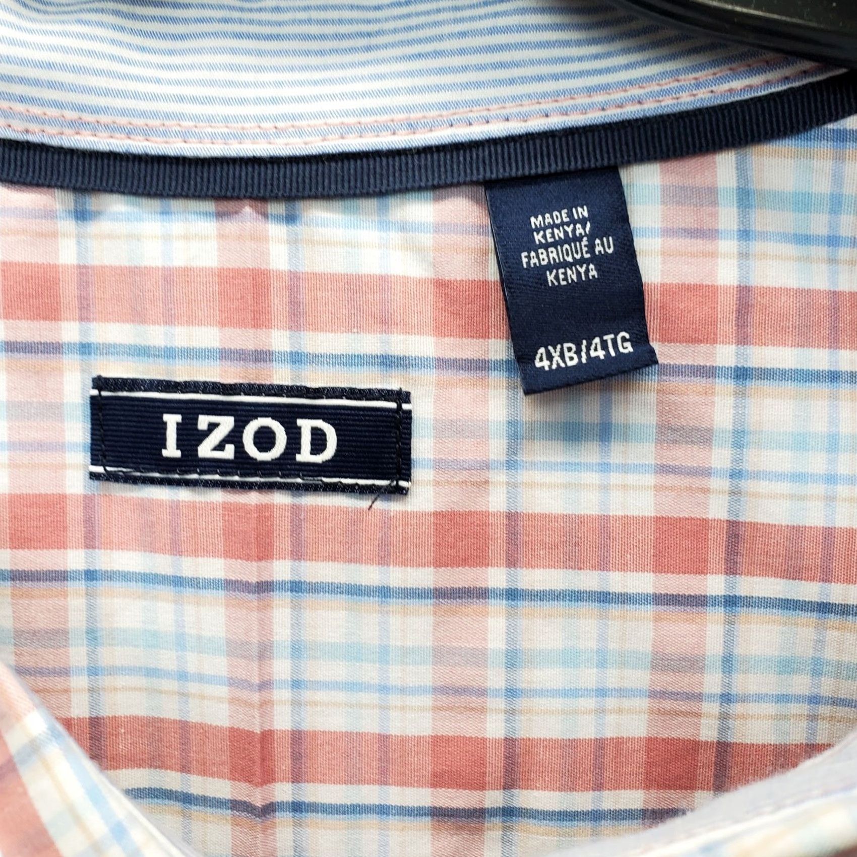 Izod IZOD Button-Down Shirt Mens 4XB Multi Plaid Woven Stretch Comfort Long Sleeve Mens Size: 4XB: Mens Size 4XB: Multicolor Plaid Shirt Size US XXL / EU 58 / 5 - 5 Thumbnail