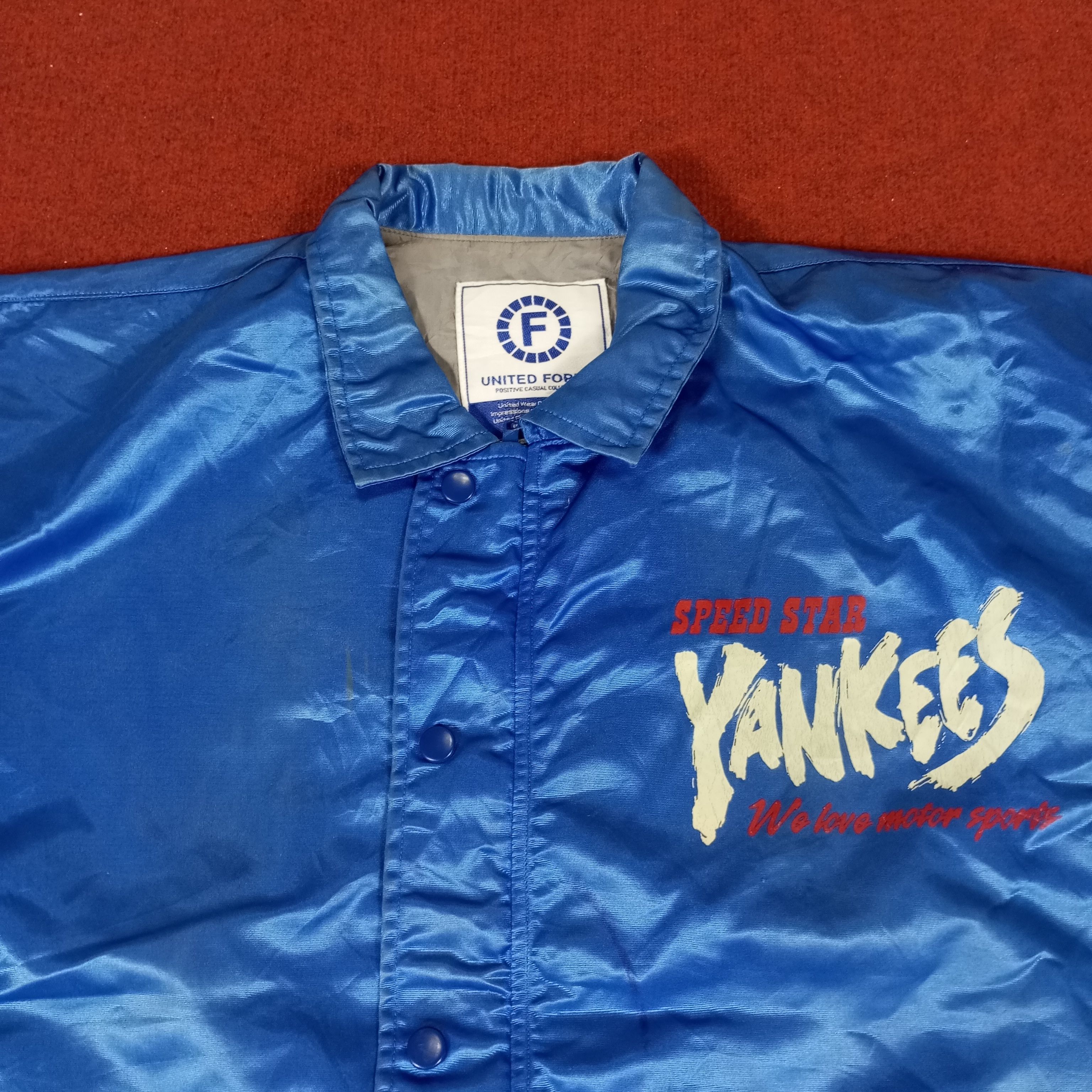 Vintage Yankees Jacket Street Racing Team Fukuoka Speed Star Size US XL / EU 56 / 4 - 4 Thumbnail