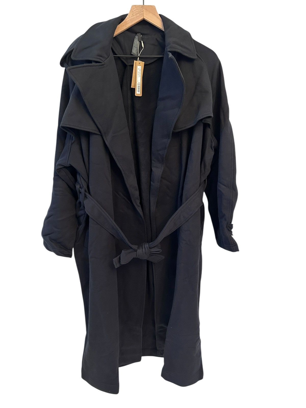 SKIMS SKIMS NWT Boyfriend Fleece Oversized Trench Coat - Onyx XS Size XS / US 0-2 / IT 36-38 - 4 Thumbnail