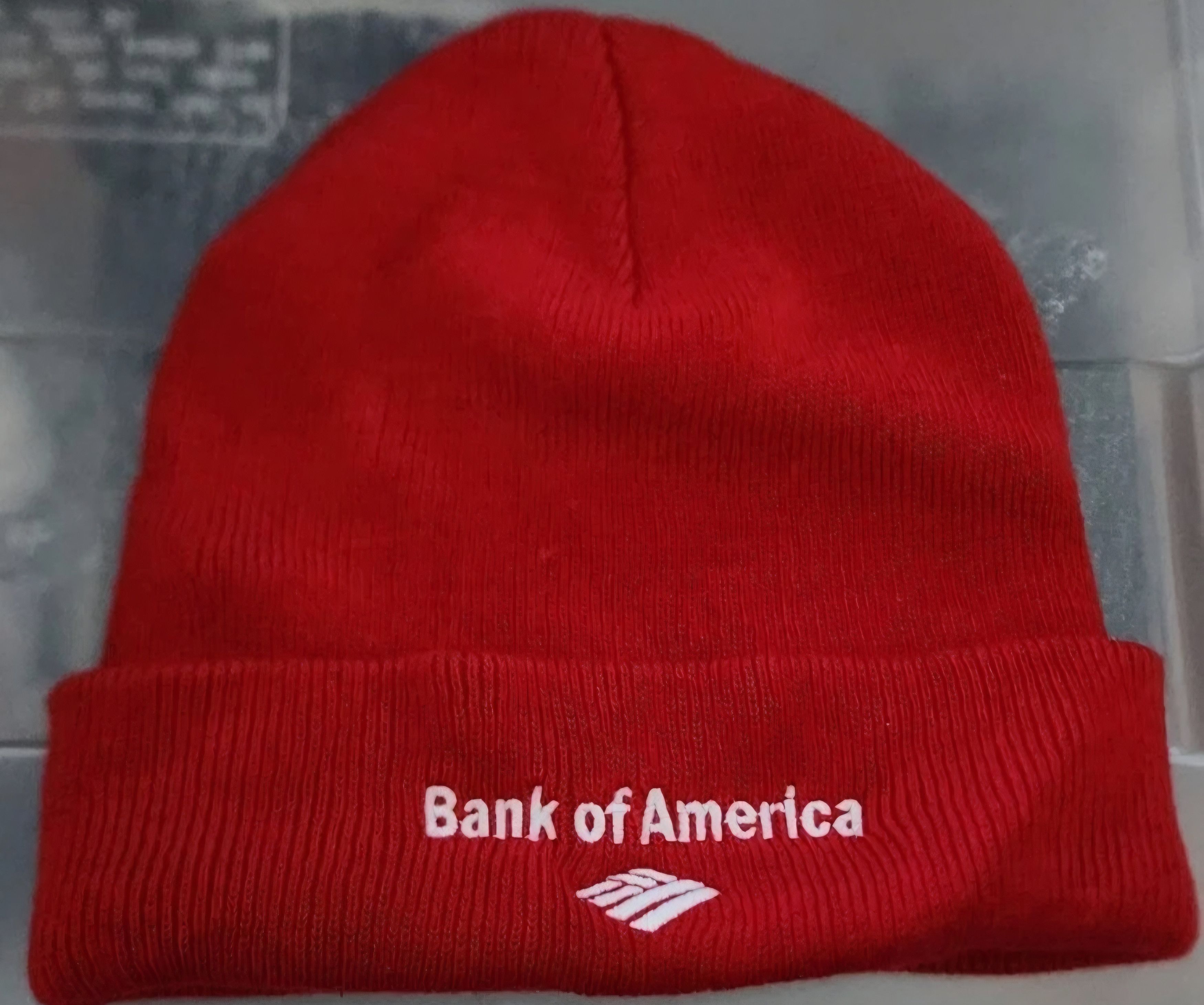 Other Unisex Port & Company Bank of America Red Logo Beanie Hat Size ONE SIZE - 1 Thumbnail