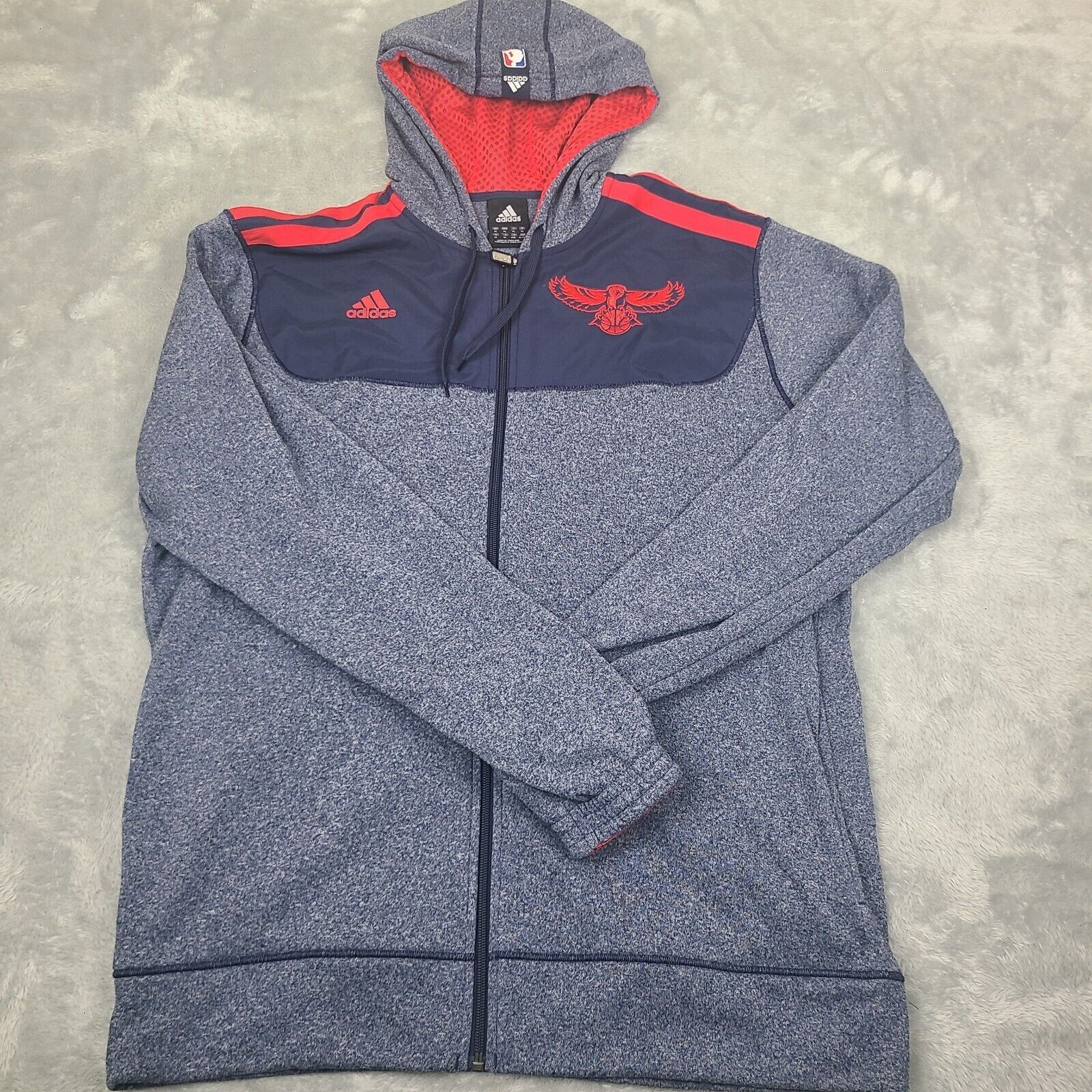Adidas Atlanta Hawks Adidas NBA Basketball Hooded Sweatshirt XL Blu Size US XL / EU 56 / 4 - 1 Thumbnail