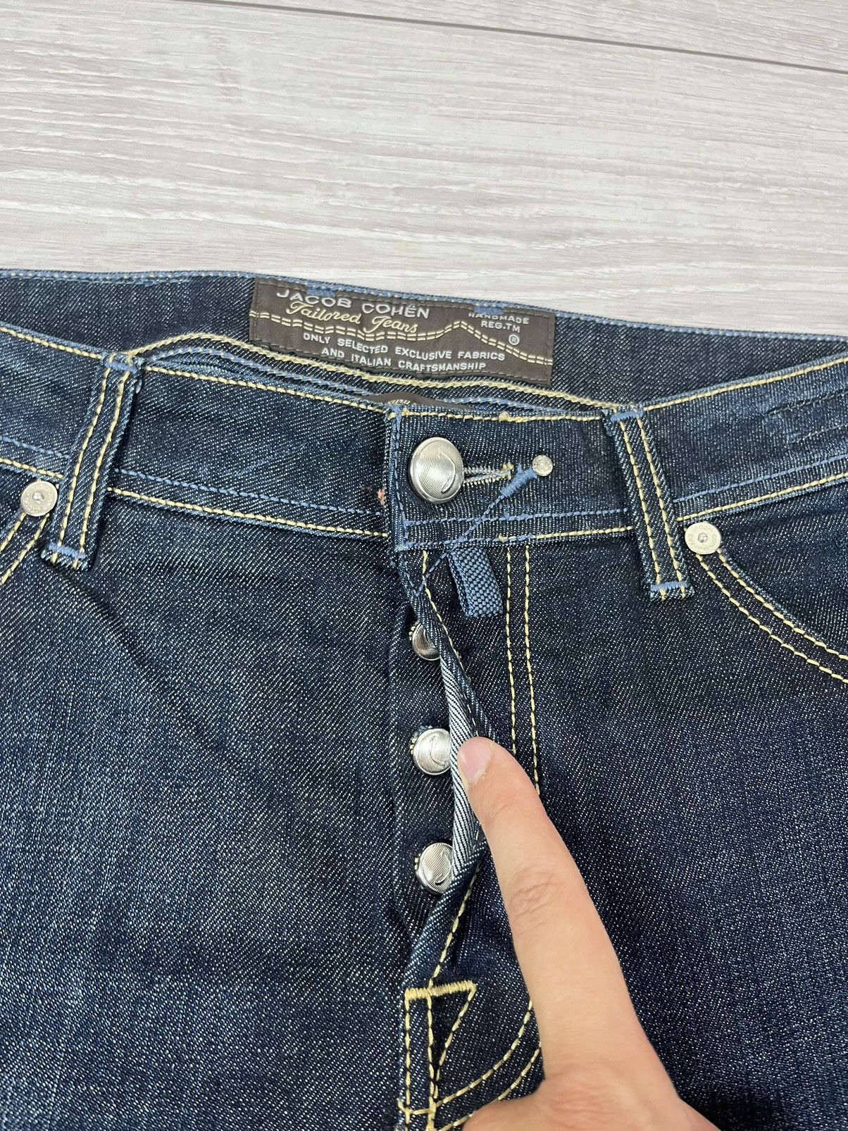 Jacob Cohen Jacob Cohen Luxury Handmade Blue Denim Shorts Size US 32 / EU 48 - 8 Thumbnail