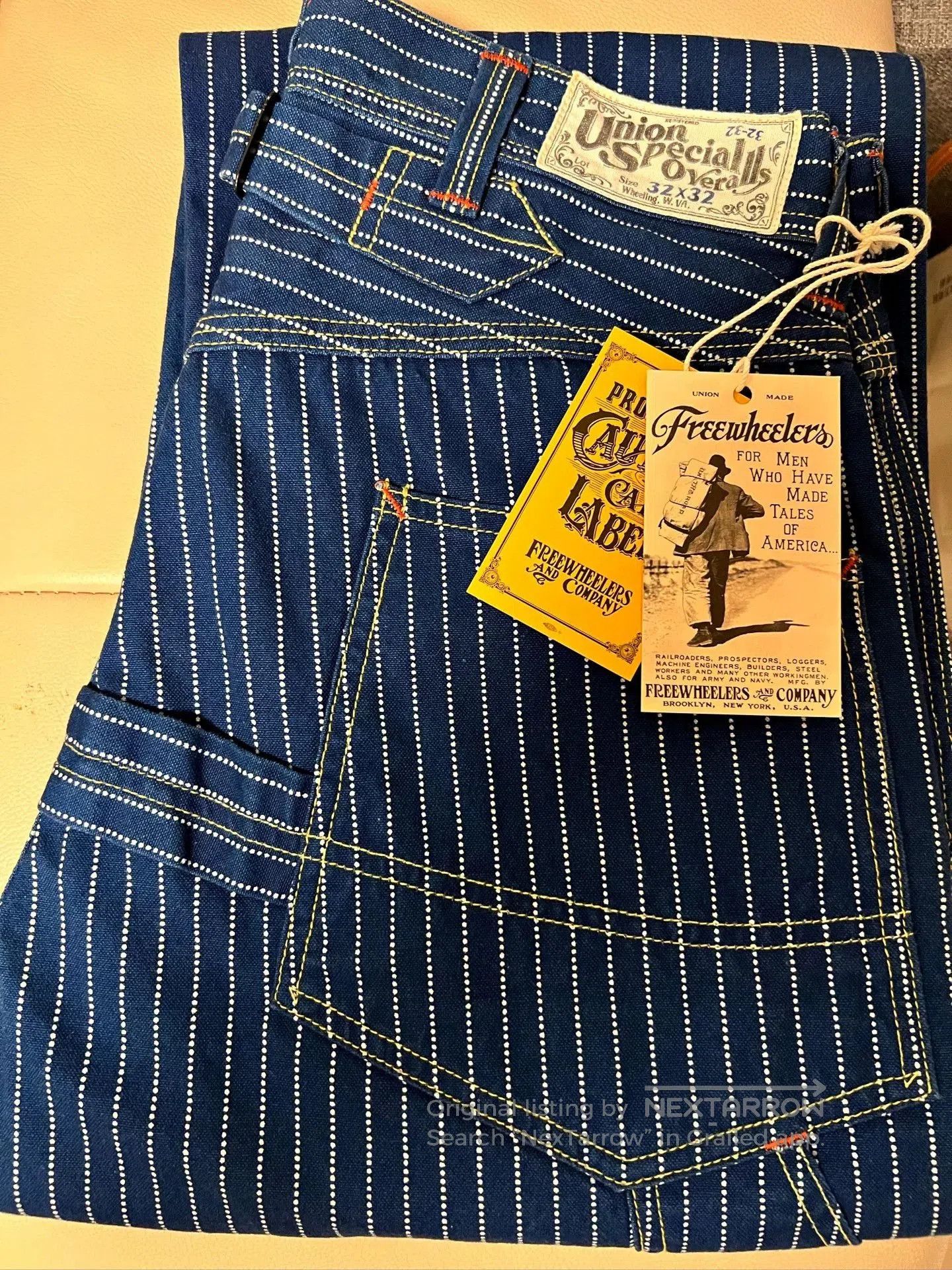 Freewheelers Freewheelers Wabash Stripe Work Pants. Size US 32 / EU 48 - 3 Thumbnail