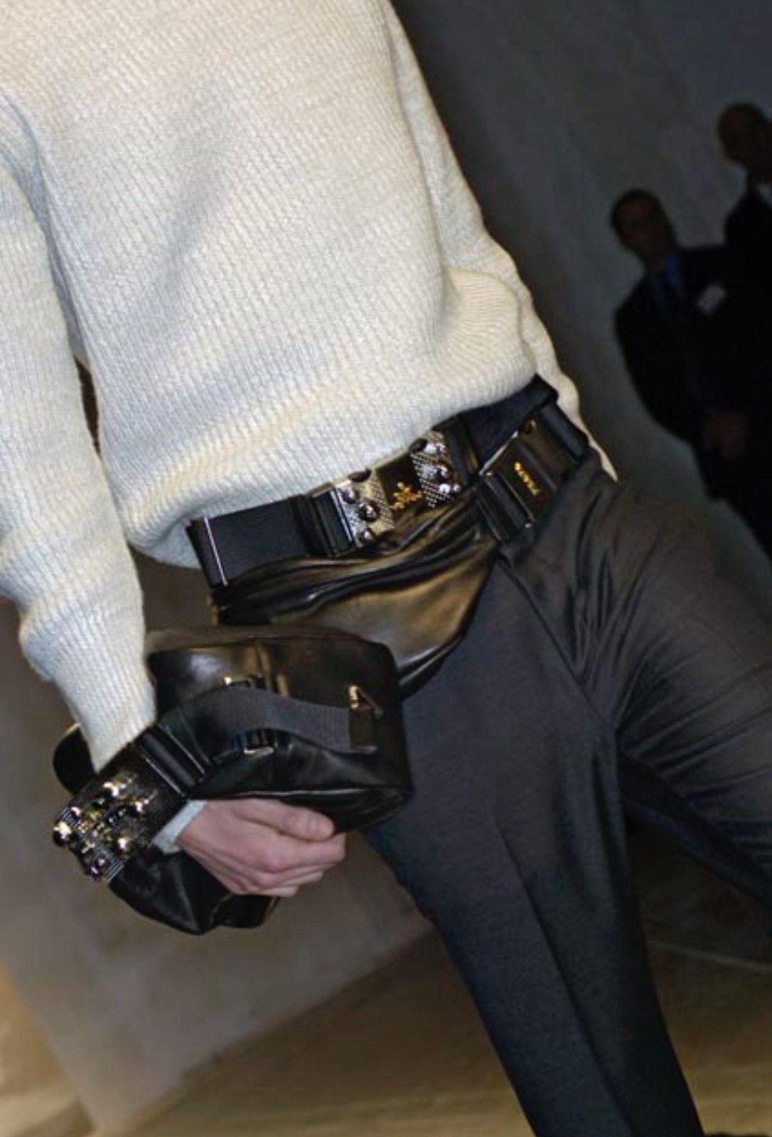 Prada PRADA FW 2007 Massive Studded Screws Logo Metal Belt runway Size ONE SIZE - 6 Thumbnail