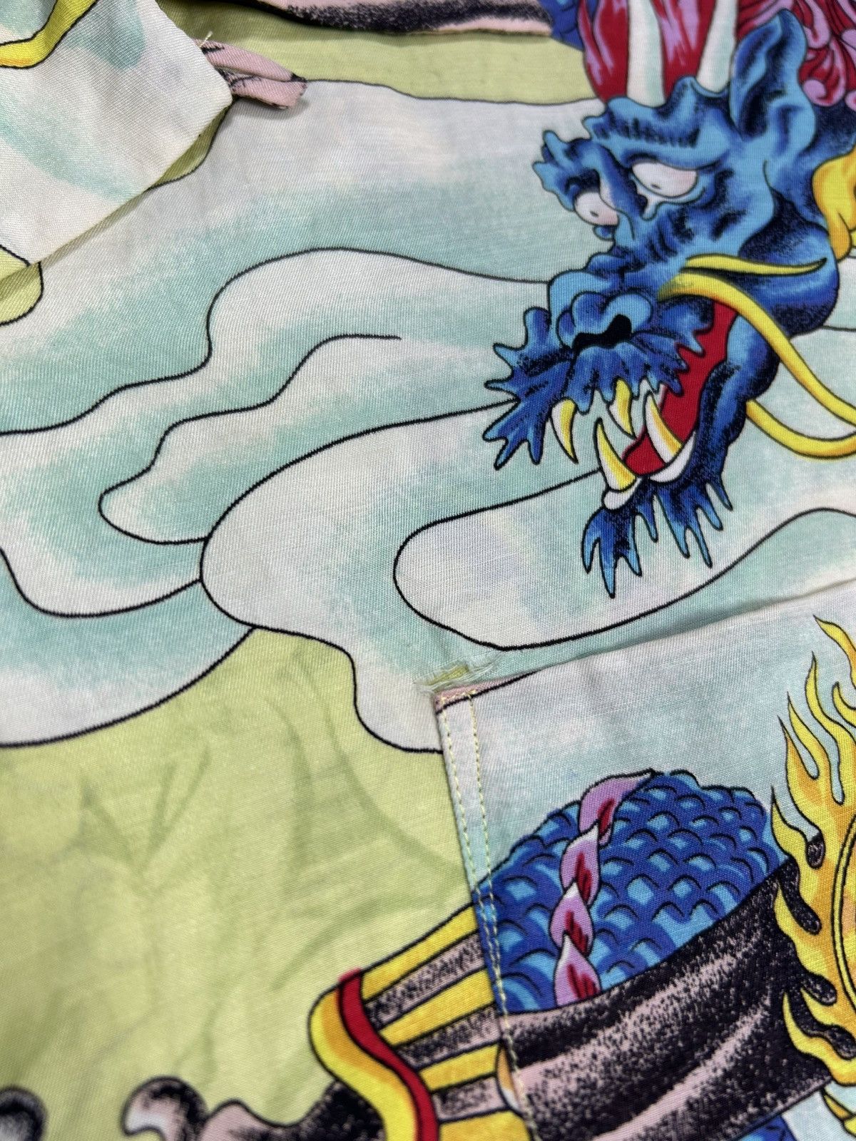 Yoshiyuki Konishi Vintage Yoshiyuki Konishi Bold Dragon Tatoo Style Button Up Size US L / EU 52-54 / 3 - 5 Thumbnail