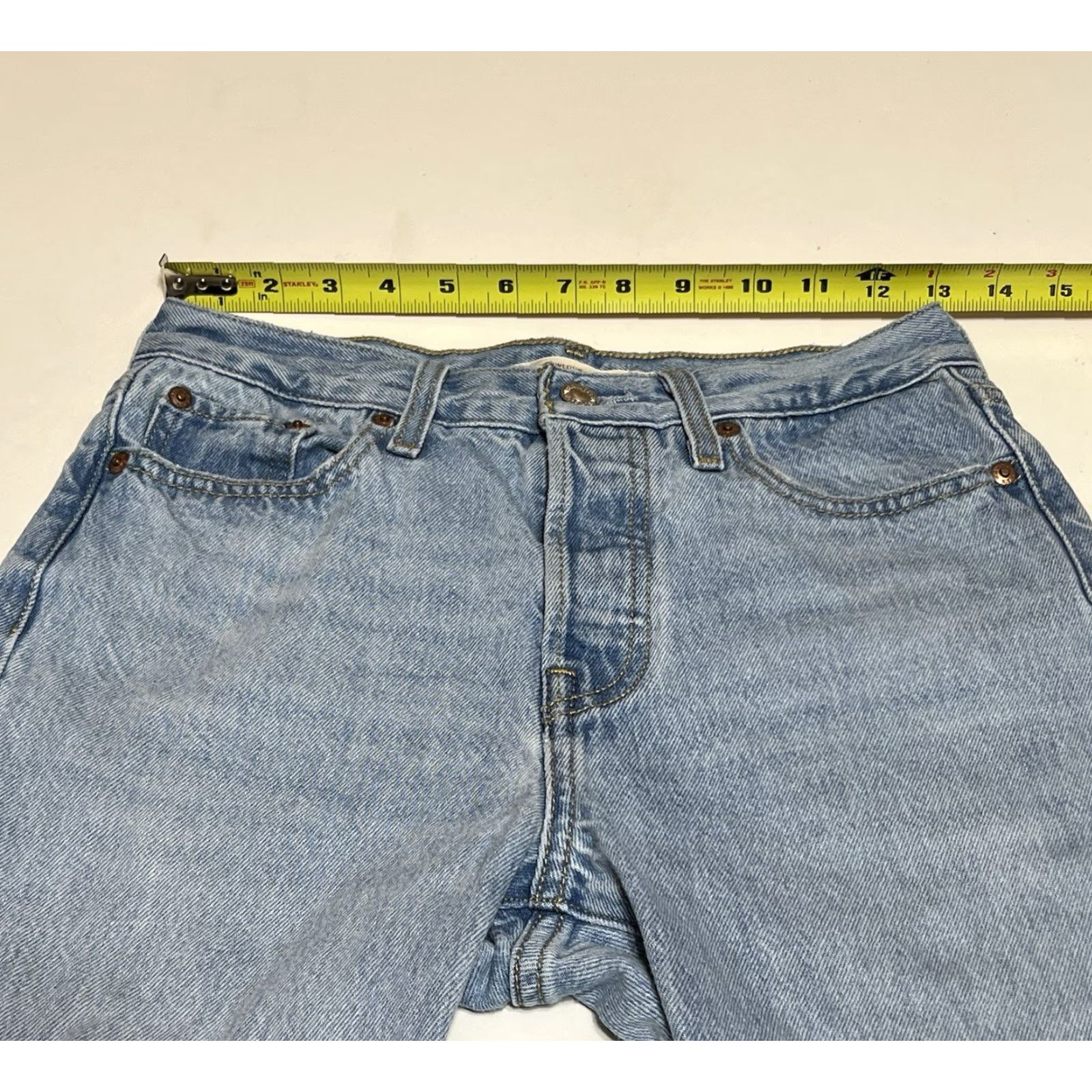 Levi's Levi's Jeans Womens 26x27 Light Blue Distressed Wedgie Button Fly Straight Denim Levi's Size 26" / US 2 / IT 38 - 3 Thumbnail