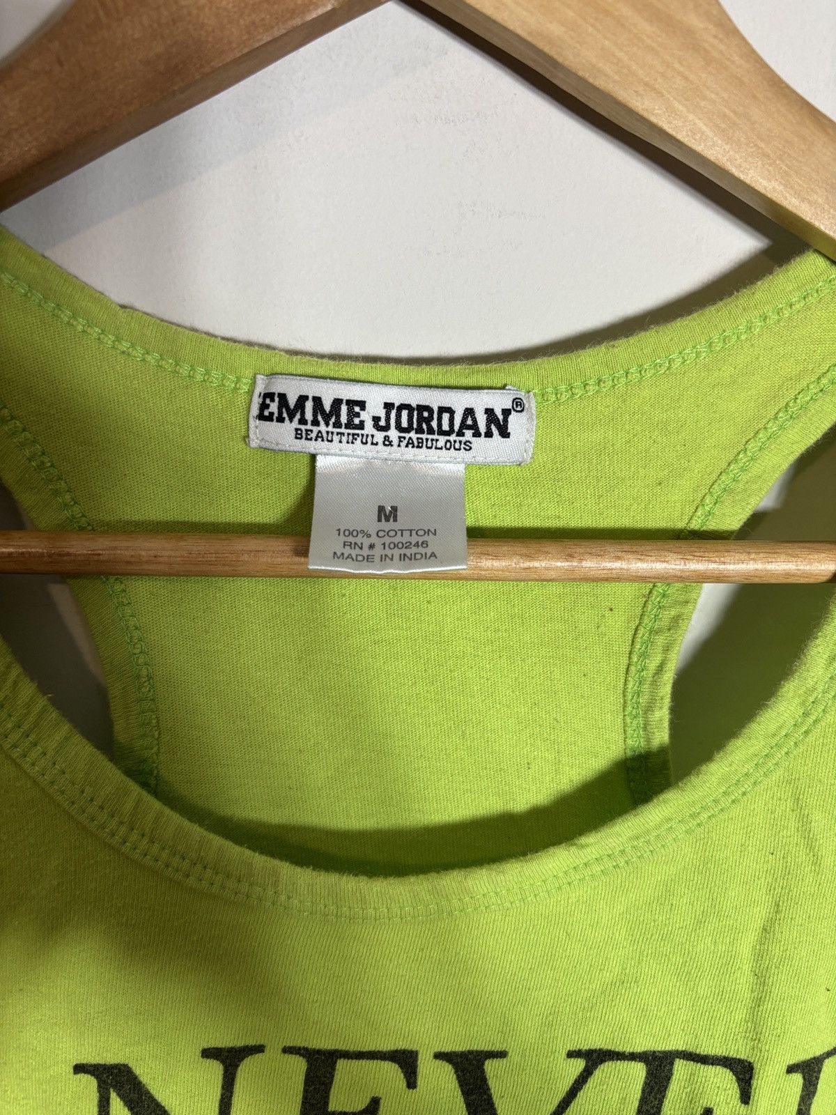 Vintage Vintage Y2K Emme Jordan Graphic Tank Top Cotton Medium Size M / US 6-8 / IT 42-44 - 2 Thumbnail