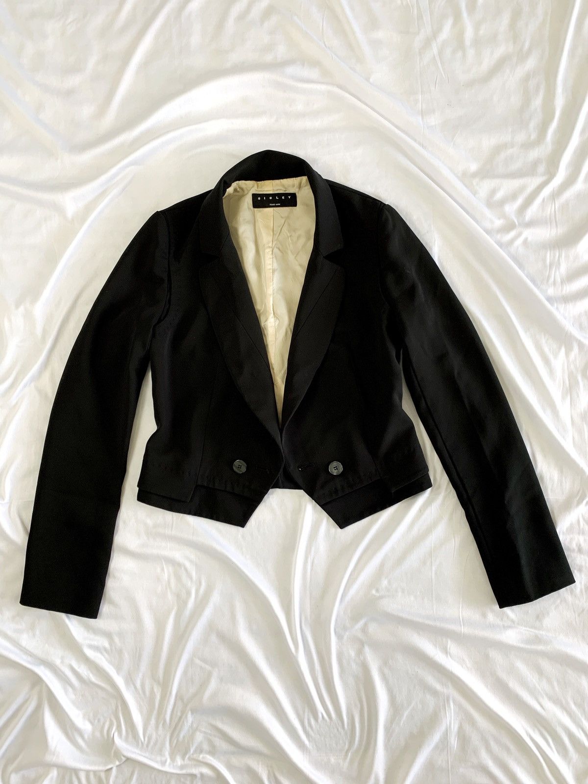 Sisley Sisley crop blazer with yohji yamamoto cut & sew style Size XS / US 0-2 / IT 36-38 - 2 Thumbnail