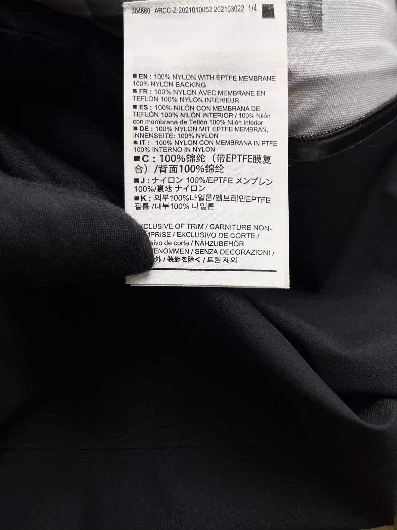 Arc'teryx Arcteryx BETA GORE-TEX Black Hard Shell M Unisex Jacket Size M / US 6-8 / IT 42-44 - 5 Thumbnail