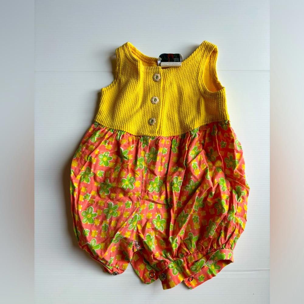 Designer Vintage Val & Mik 1990’s yellow Romper Size ONE SIZE - 1 Thumbnail
