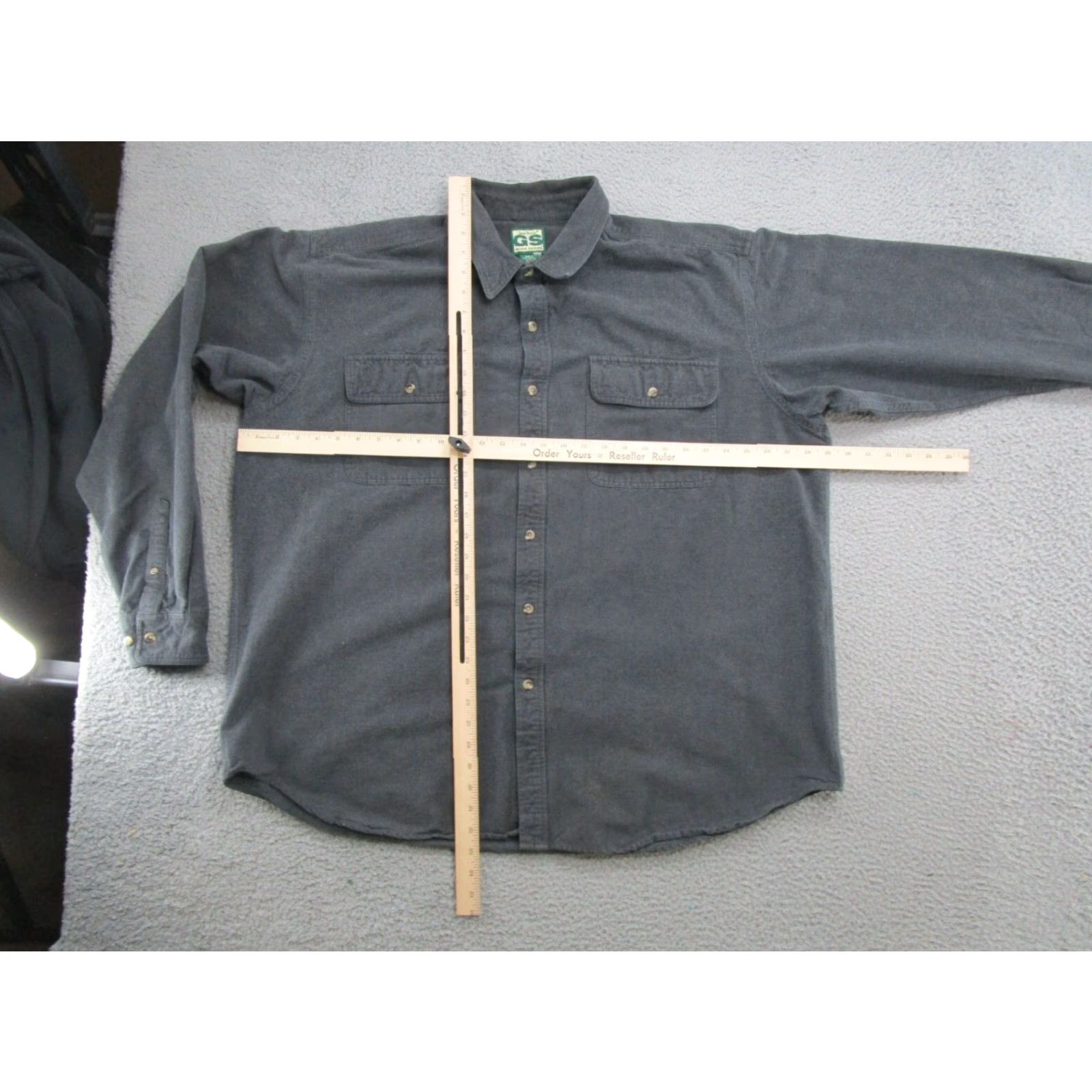 Vintage Guide Series Heavy Cotton Flannel Chamois Shirt Button Up Outdoors 2XLT Gray Cotton Classic Mens Long Sleeve Pocketed Button-Down Shirt Size US XXL / EU 58 / 5 - 5 Thumbnail