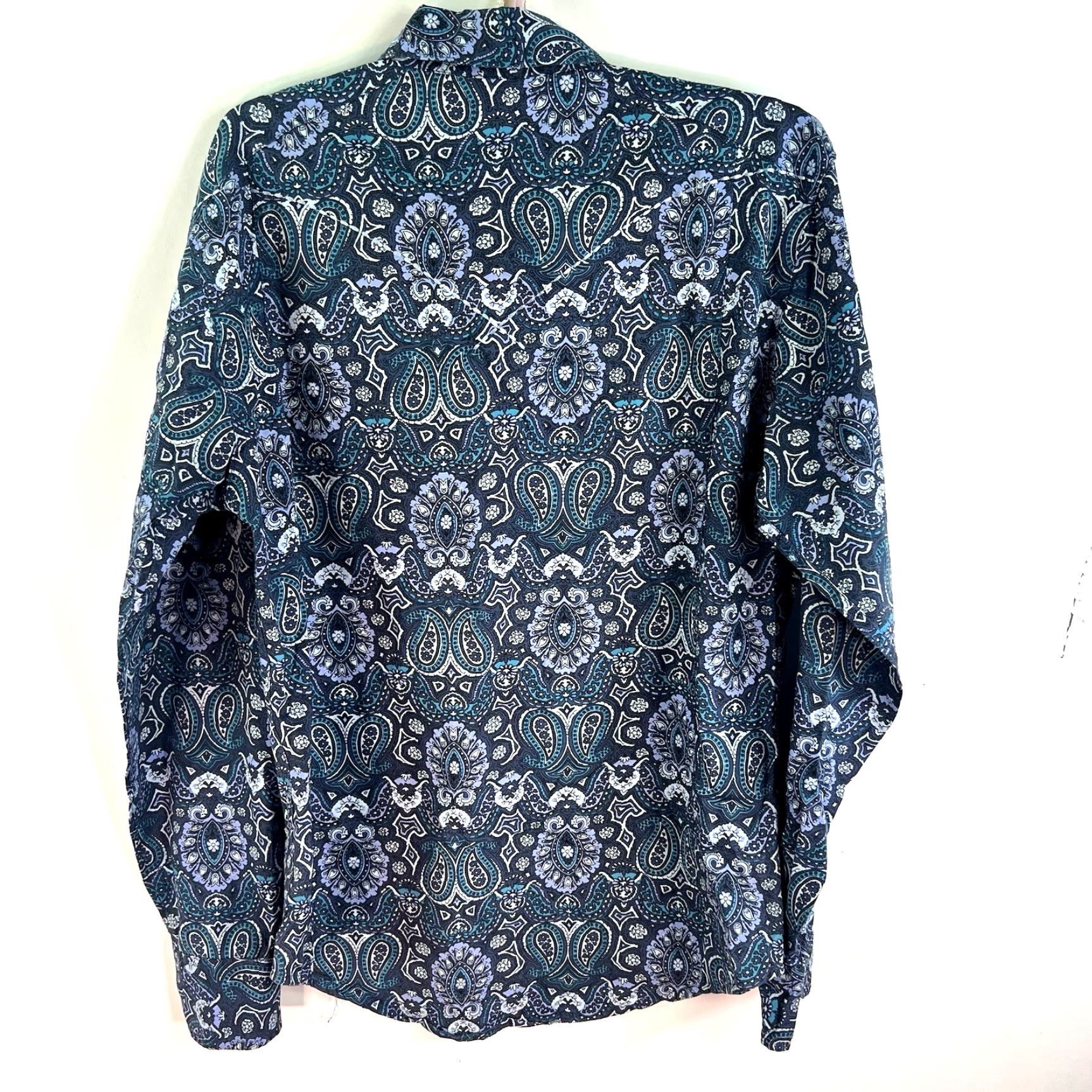 Wrangler VINTAGE Wrangler 20X Paisley Pearl-Snap Shirt Mens Size M Long Sleeve Green Cotton Western Boho Flannel Size US M / EU 48-50 / 2 - 5 Thumbnail