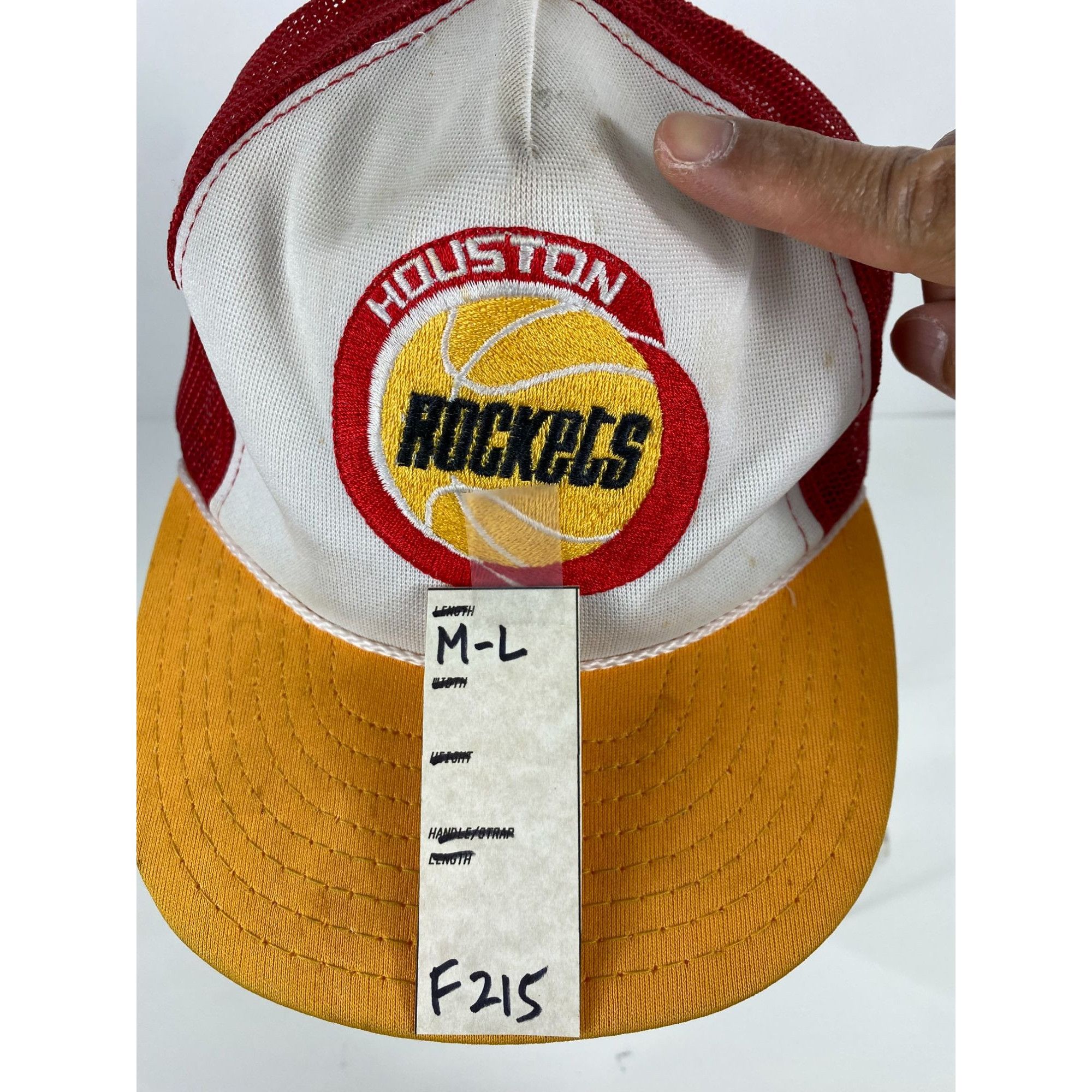 NBA VTG NBA Houston Rockets Embroidered Trucker Mesh Snapback Ha Size ONE SIZE - 7 Thumbnail