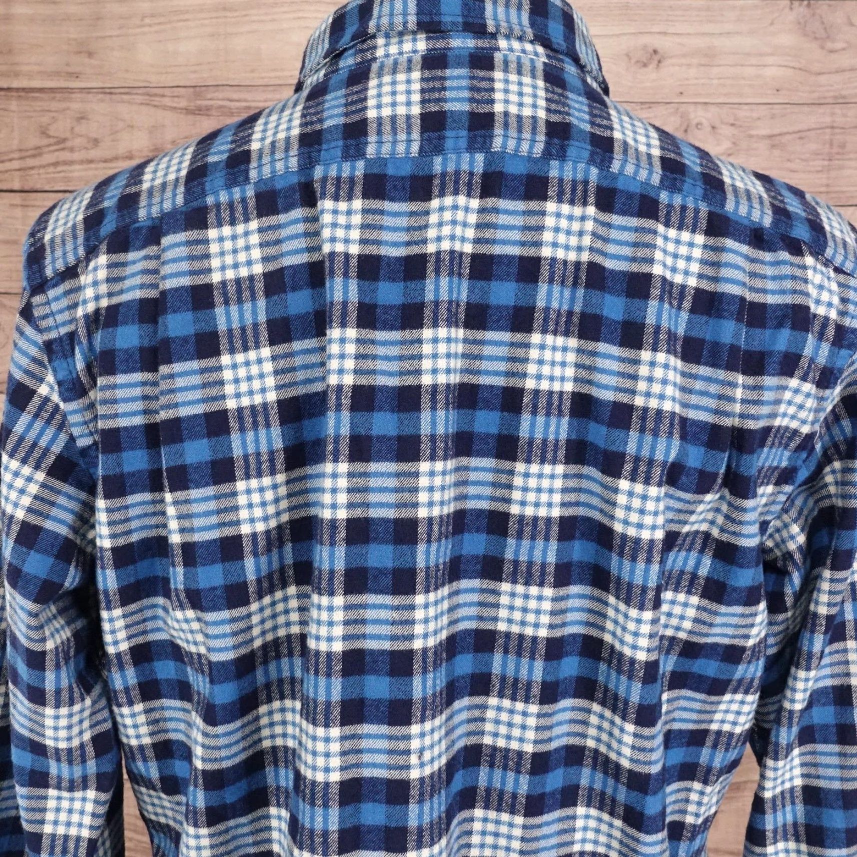 Eddie Bauer Eddie Bauer Flannel Shirt Mens Medium Blue Plaid Button-Up Relaxed Fit Cotton Size US M / EU 48-50 / 2 - 5 Thumbnail