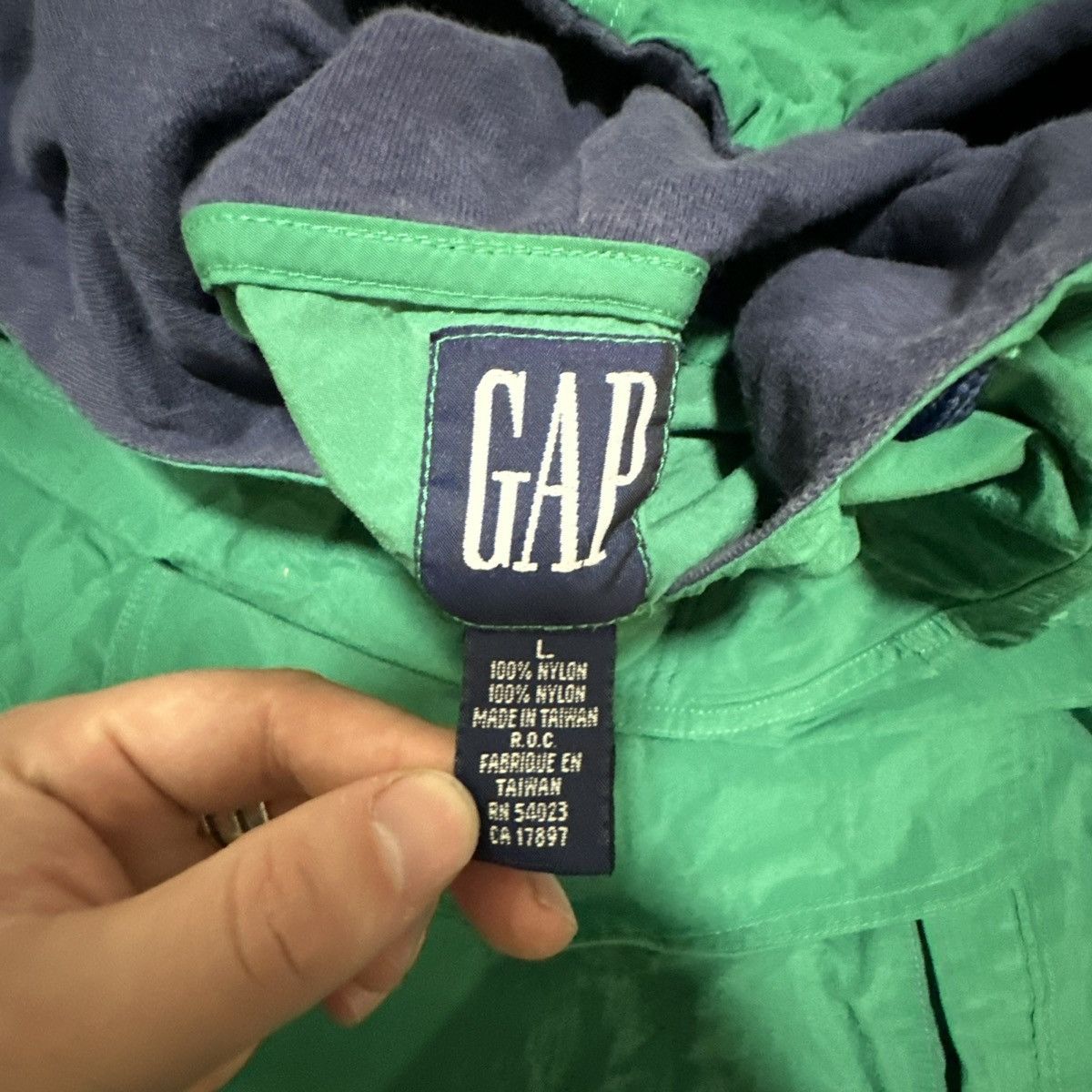 Gap Gap Green Anorak Windbreaker Jacket Vintage 90s Men's Size US L / EU 52-54 / 3 - 3 Thumbnail