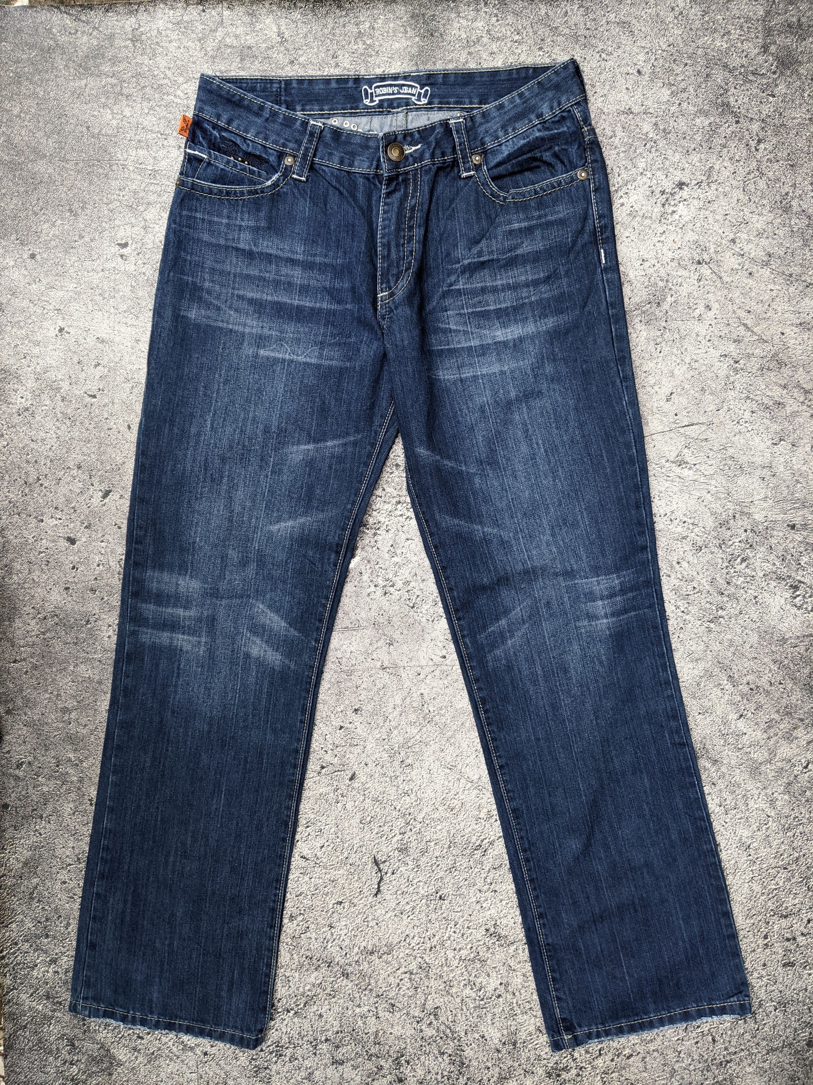 Robins Jeans Rare Robin's Low Ryder Leather Patch Studded Size US 34 / EU 50 - 2 Thumbnail