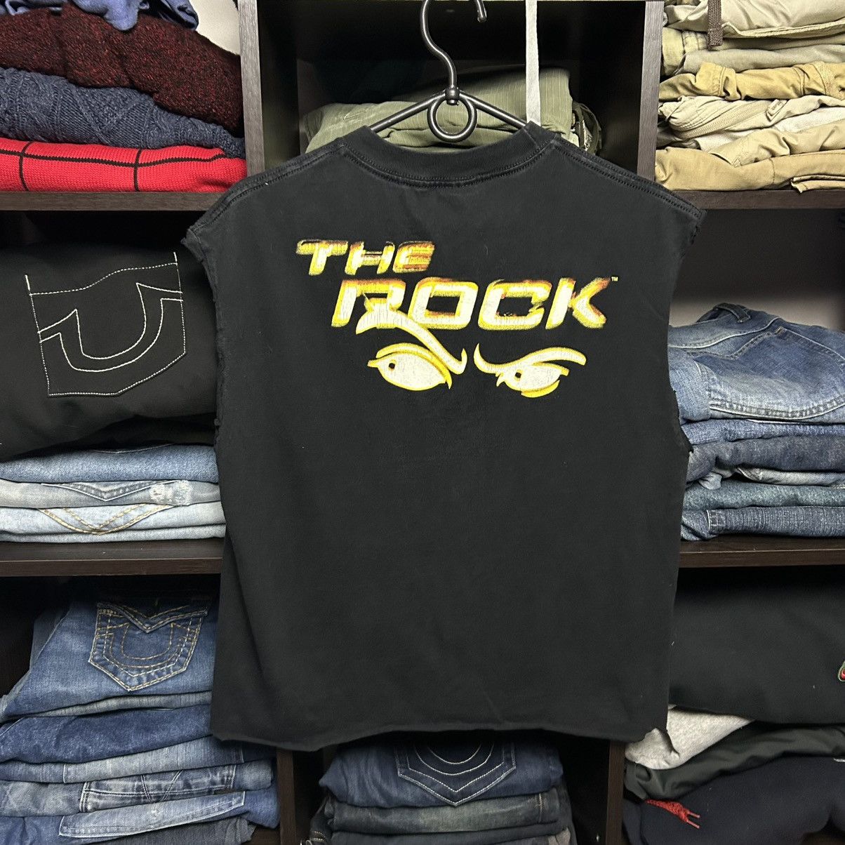 WWE Vintage WWE wrestling The Rock 1999 big logo movie sleeveles Size US M / EU 48-50 / 2 - 8 Thumbnail