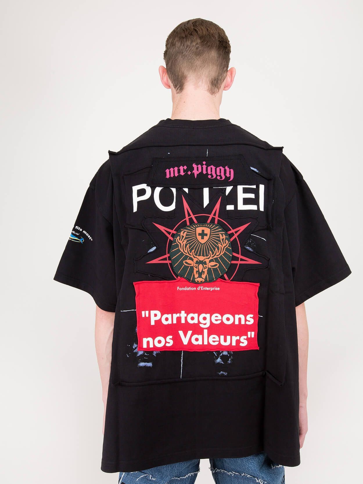 Vetements Black Russia Patchwork Oversized T-Shirt Size S / US 4 / IT 40 - 5 Thumbnail