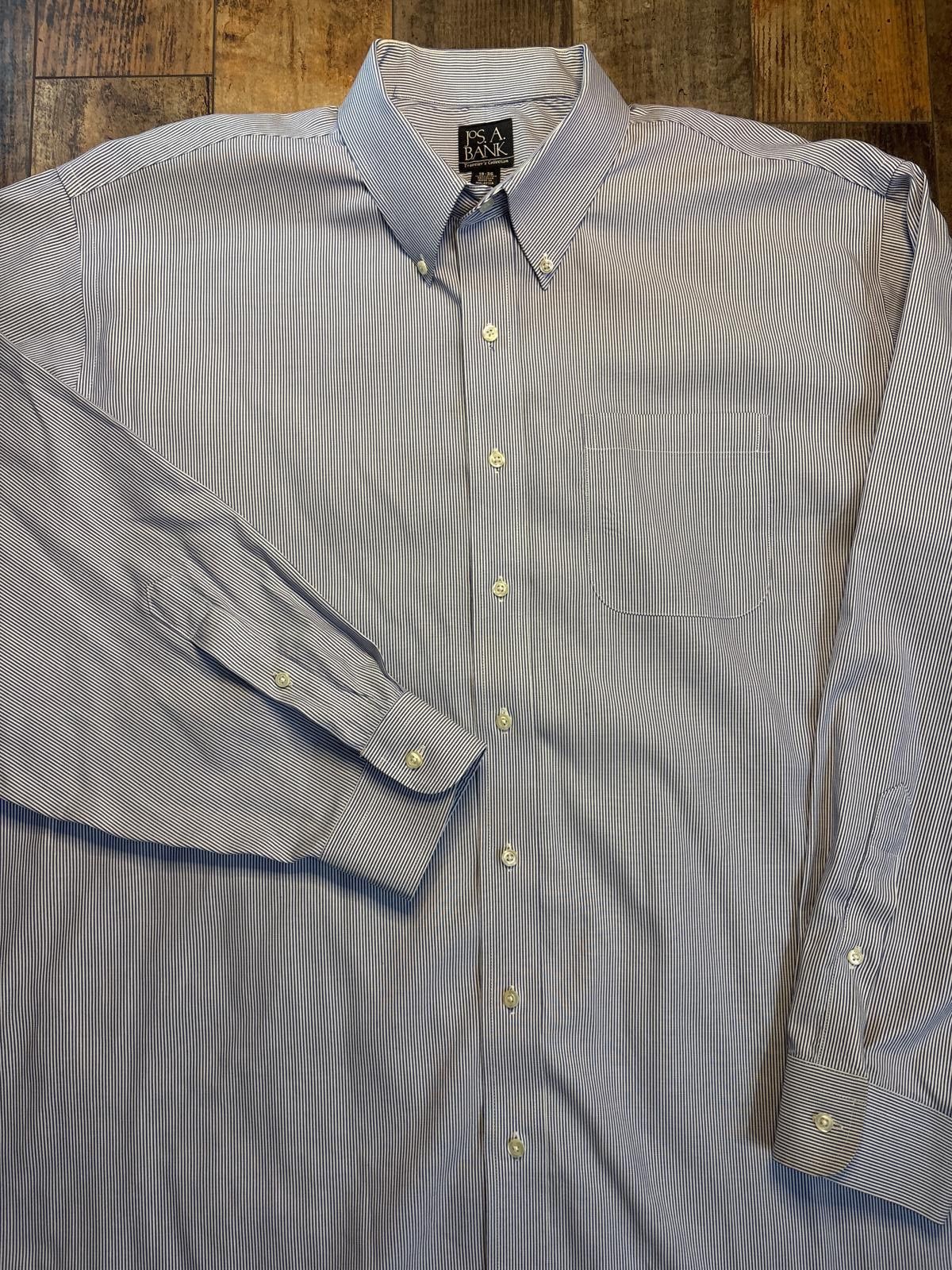Jos. A. Bank Jos. A. Bank Men's Light Blue Button-Down Dress Shirt Size US M / EU 48-50 / 2 - 5 Thumbnail