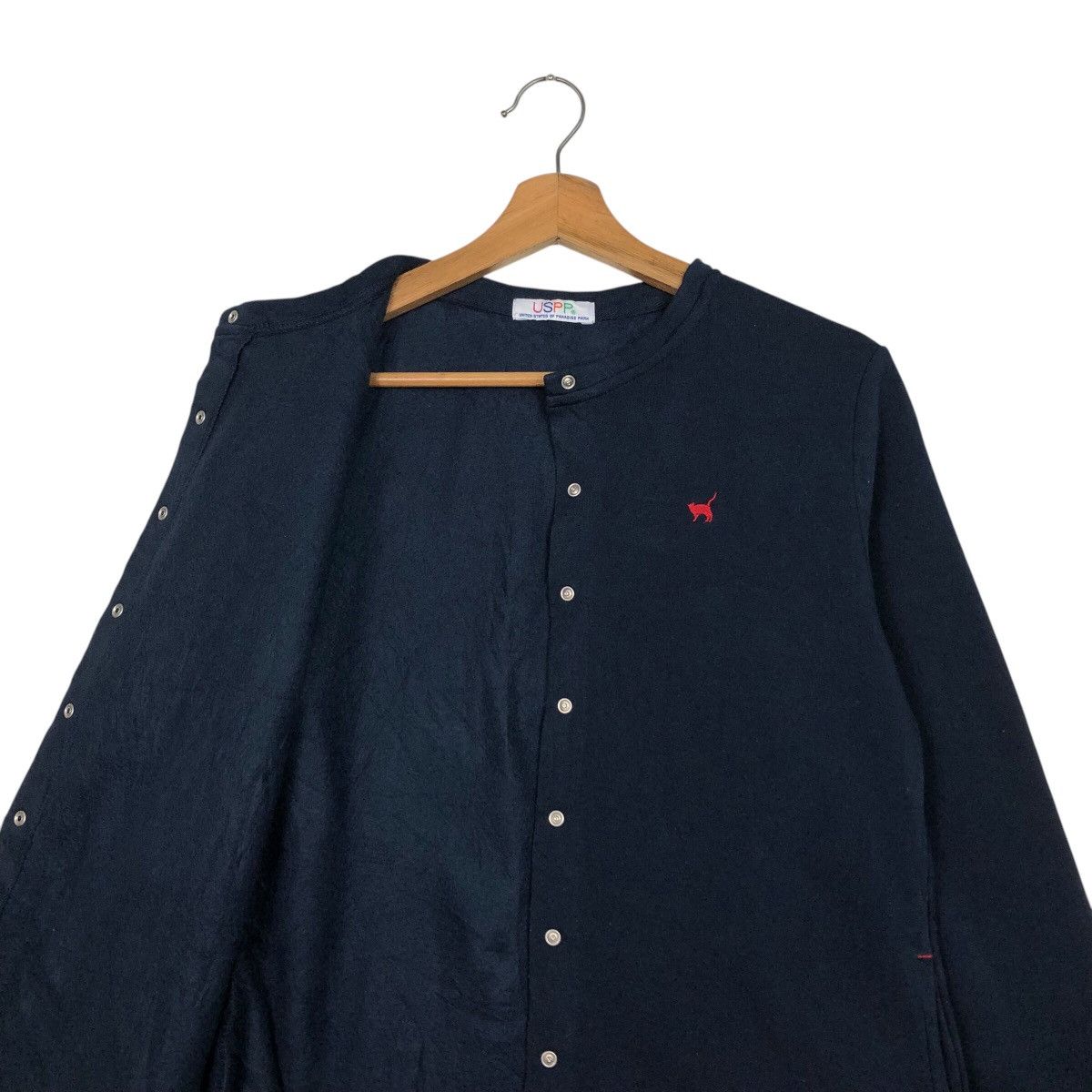 Japanese Brand 📌Vintage Snap Button Cardigan Uspp Black Issey Miyake Size US L / EU 52-54 / 3 - 13 Thumbnail