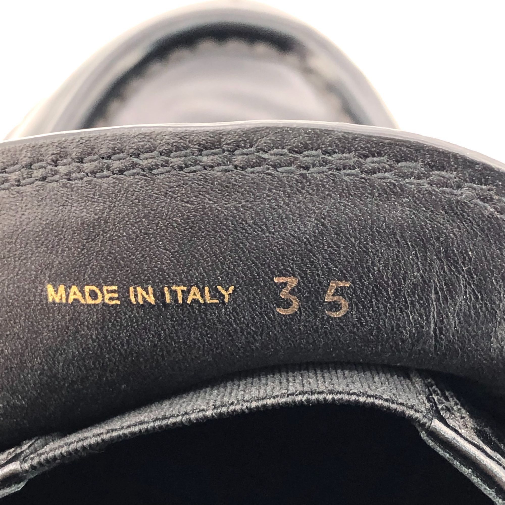 Prada Prada Womens Black Leather Loafers Size 35 Thick Sole Triang Size US 5 / IT 35 - 5 Thumbnail