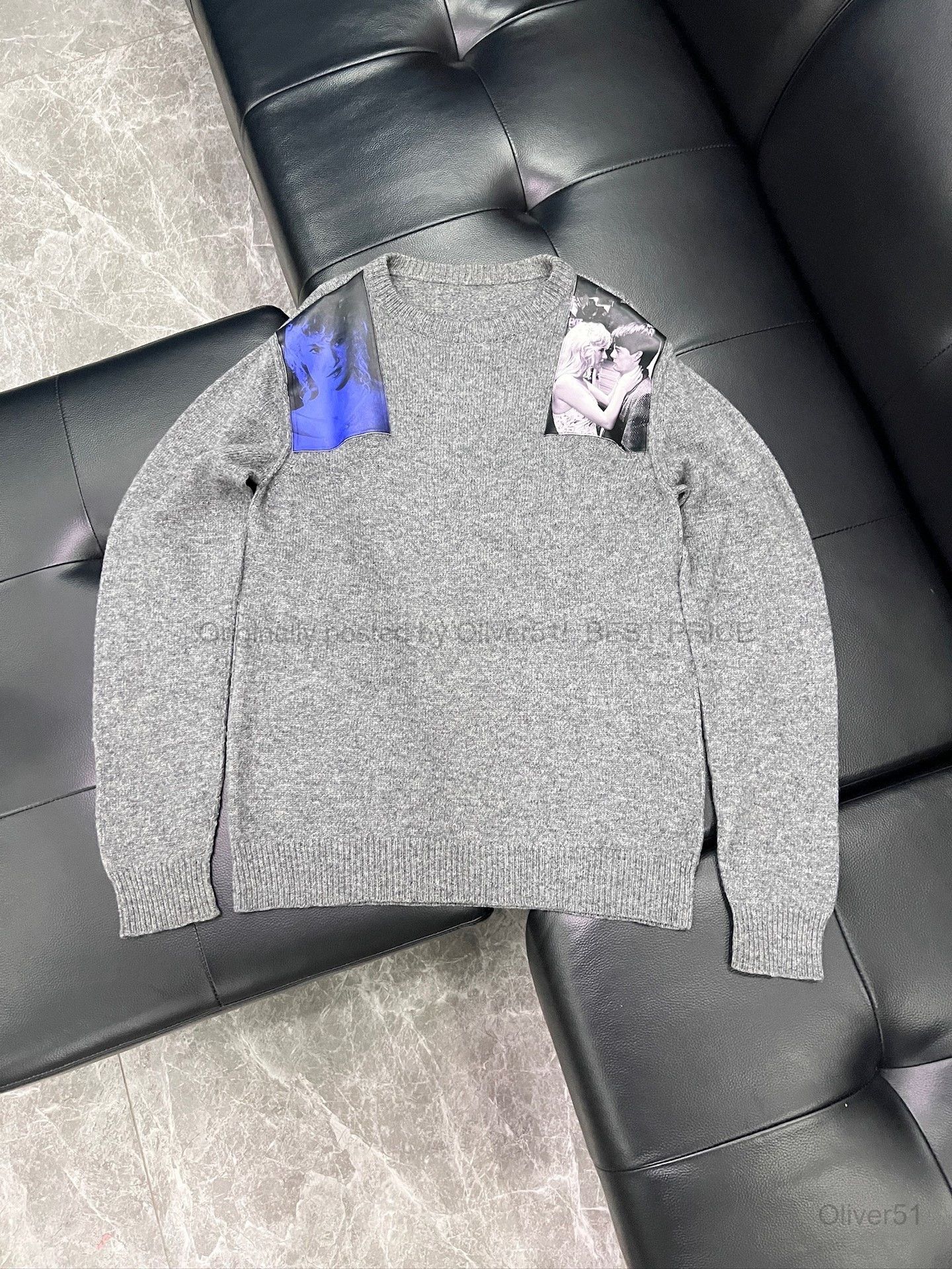 Raf Simons Raf Simons SS19 Blue Velvet Shoulder Graphic BFAJLMN324 Size US L / EU 52-54 / 3 - 1 Thumbnail