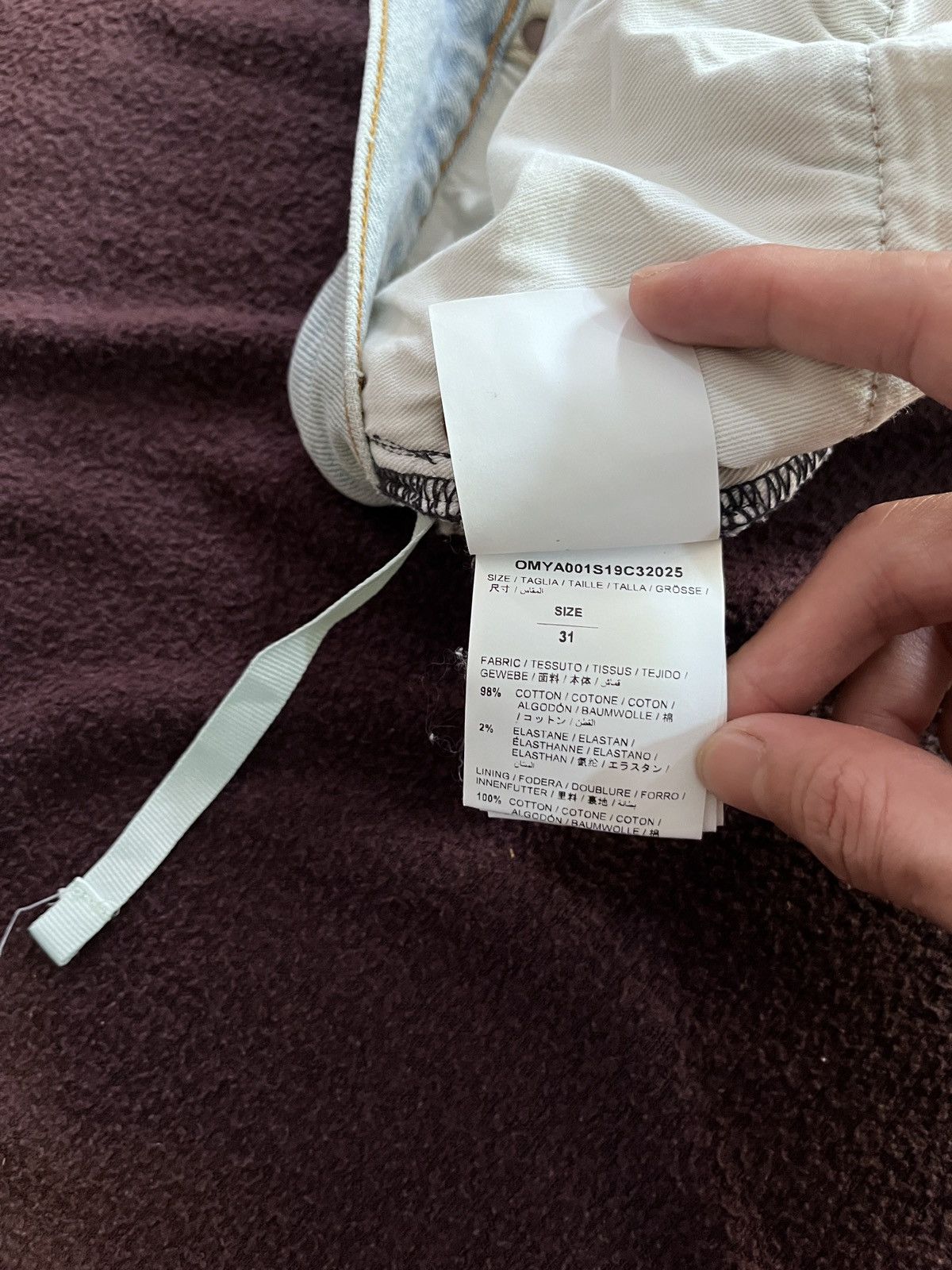 Off-White OFF WHITE VIRGIL ABLOH DISTRESSED DENIM Size US 31 - 13 Thumbnail